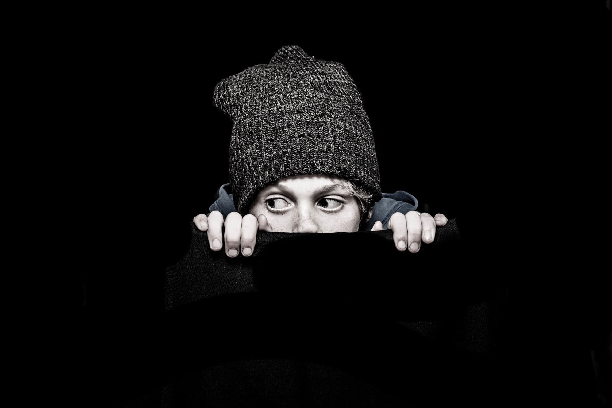 human hand, looking at camera, human face, gray, dark, studio shot, exciting, crook, women, indoors, tough, body part, fear, hand, black background, close-up, HD Wallpaper