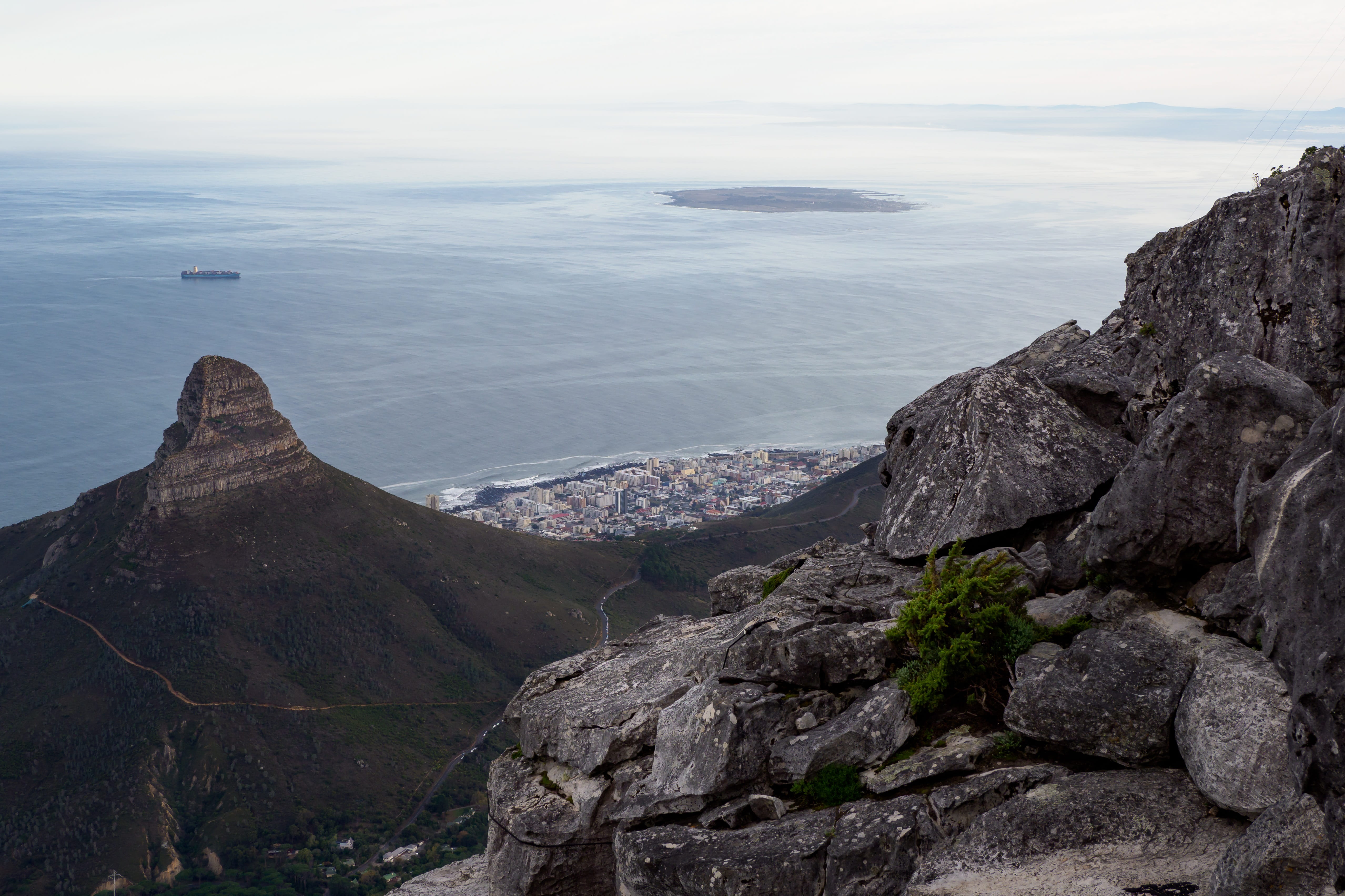 panorama, scenics - nature, landscape, eroded, mountains, no people, non-urban scene, land, tranquil scene, table mountain, travel, robben island, stone, HD Wallpaper