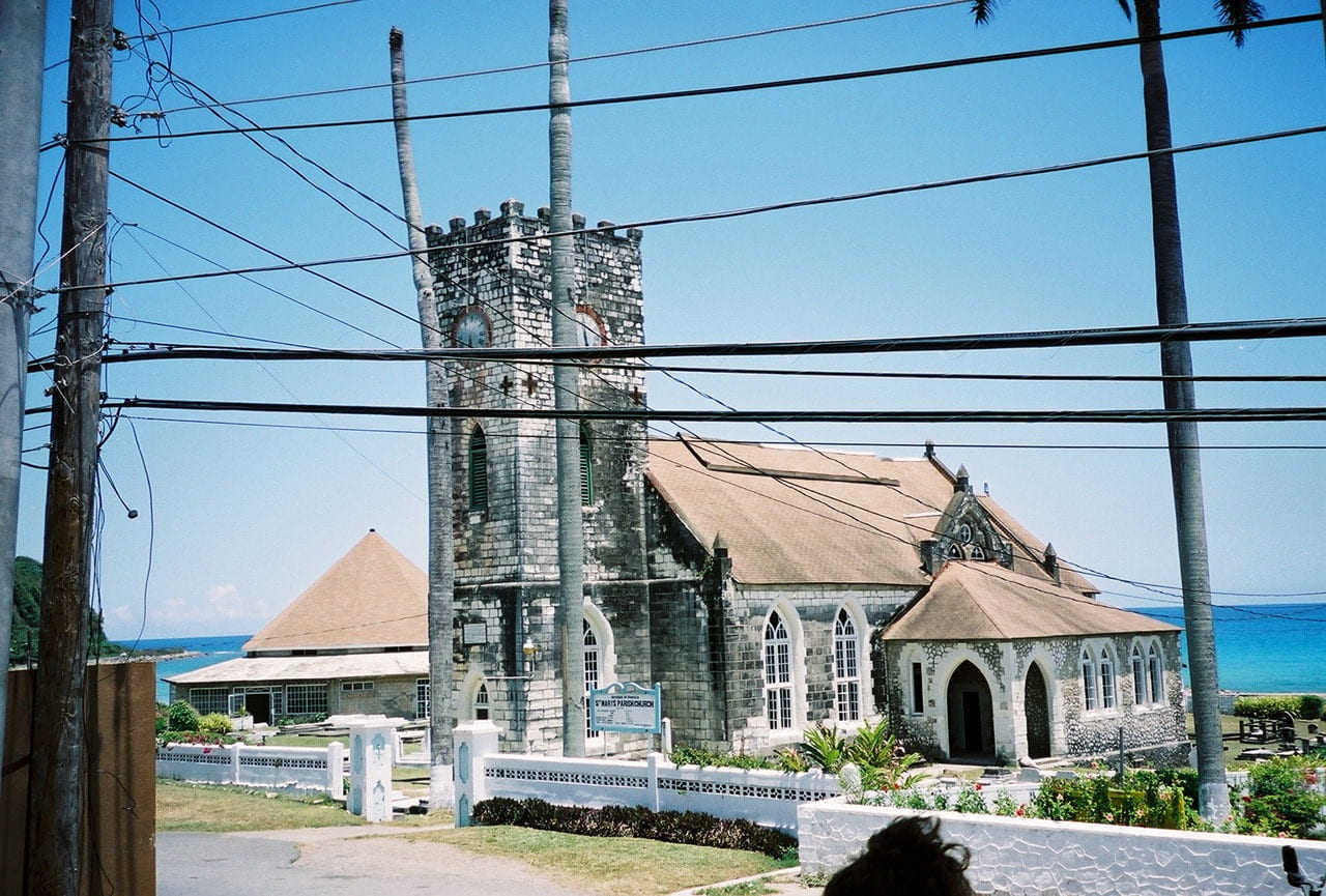 anglican, god, architecture, tree, no people, built structure, religious, religion, cable, day, clear sky, fuel and power generation, jamaica, christ, nature, HD Wallpaper