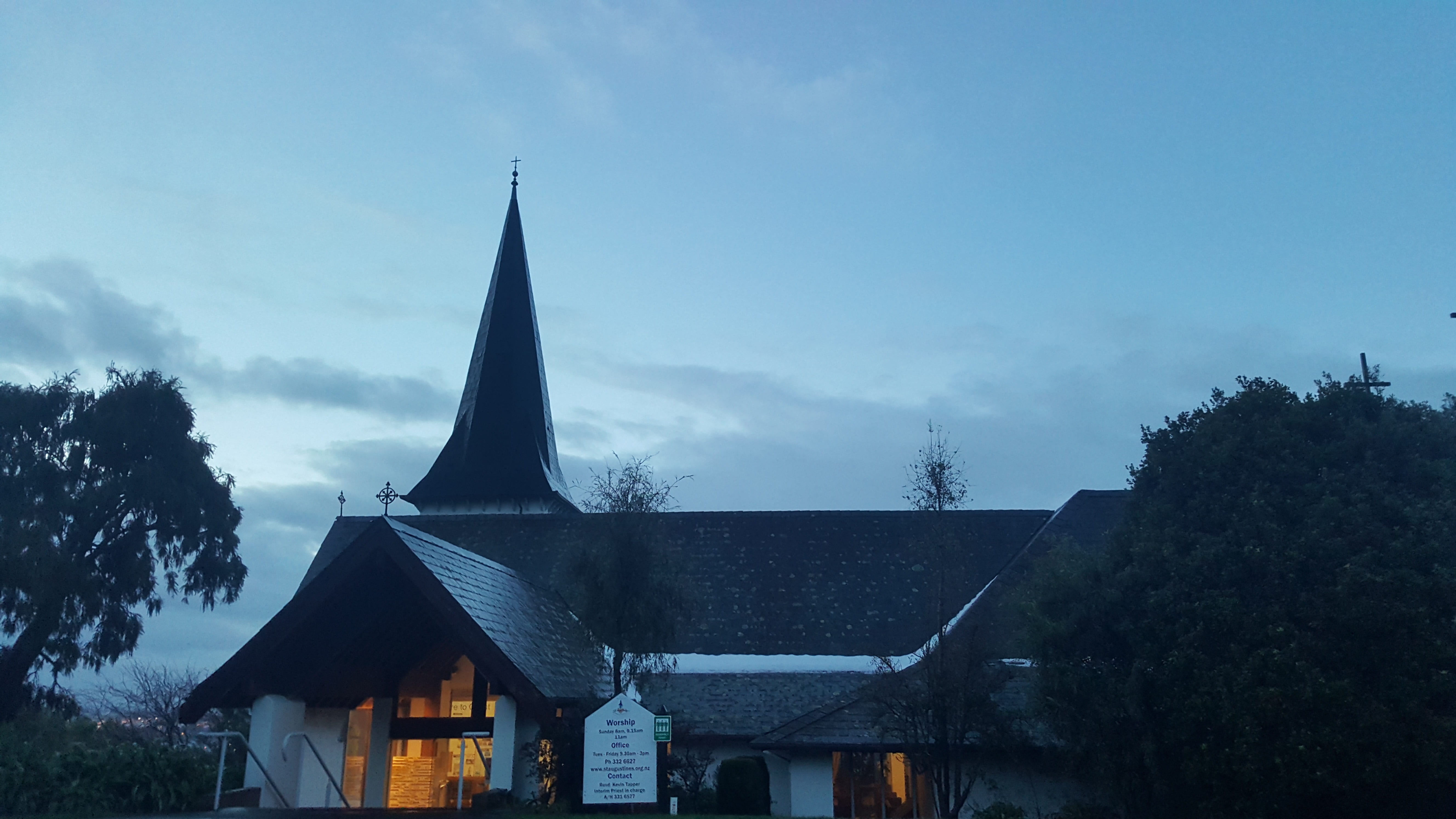 sky, outdoors, spirituality, religion, catholic, jesus, evening, building exterior, anglican church, steeple, tree, place of worship, plant, architecture, HD Wallpaper