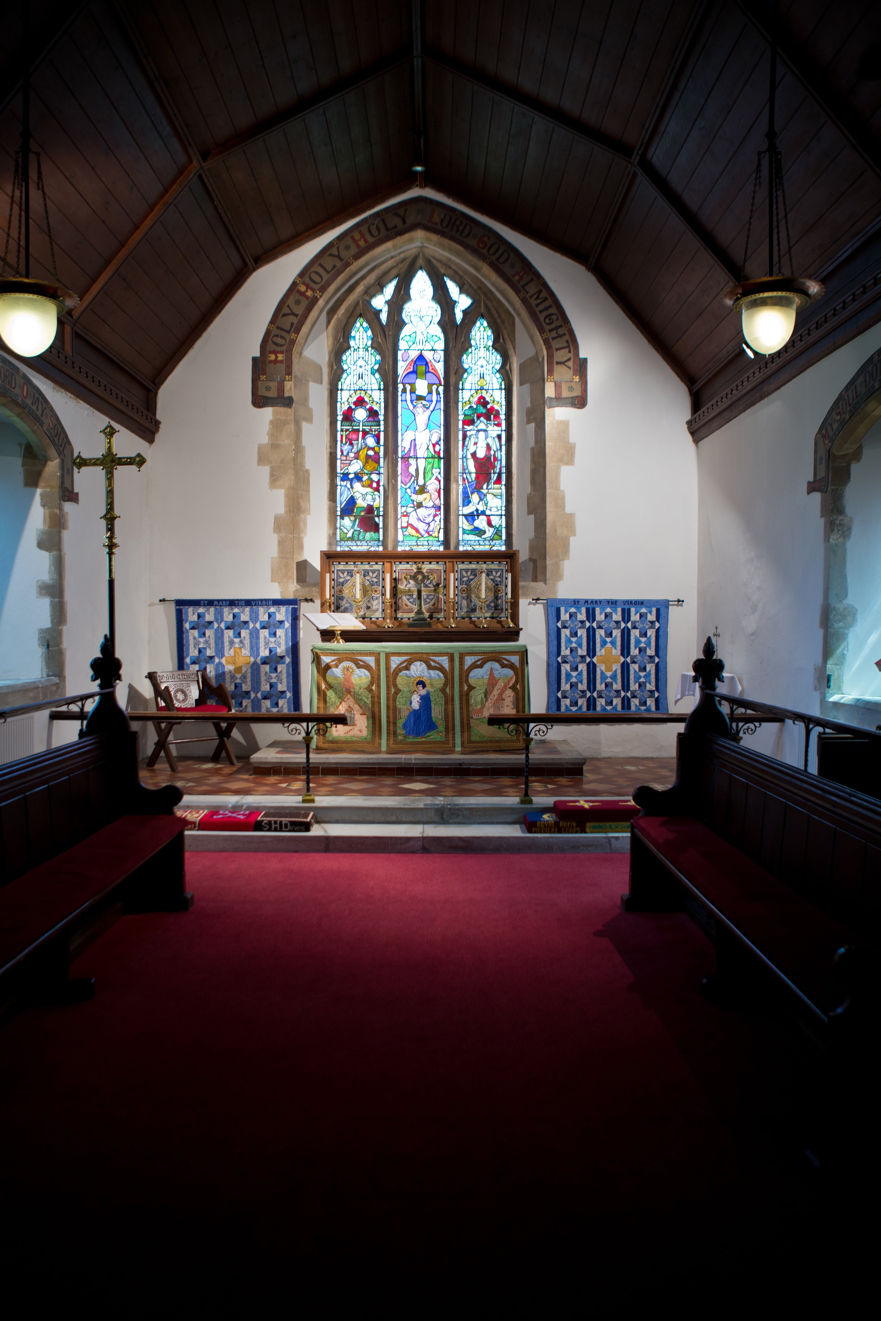absence, stained glass, church, glass, medieval, christianity, religion, 5K, bulphan, empty, reredos, st mary-the-virgin, village church, built structure, Phone HD Wallpaper