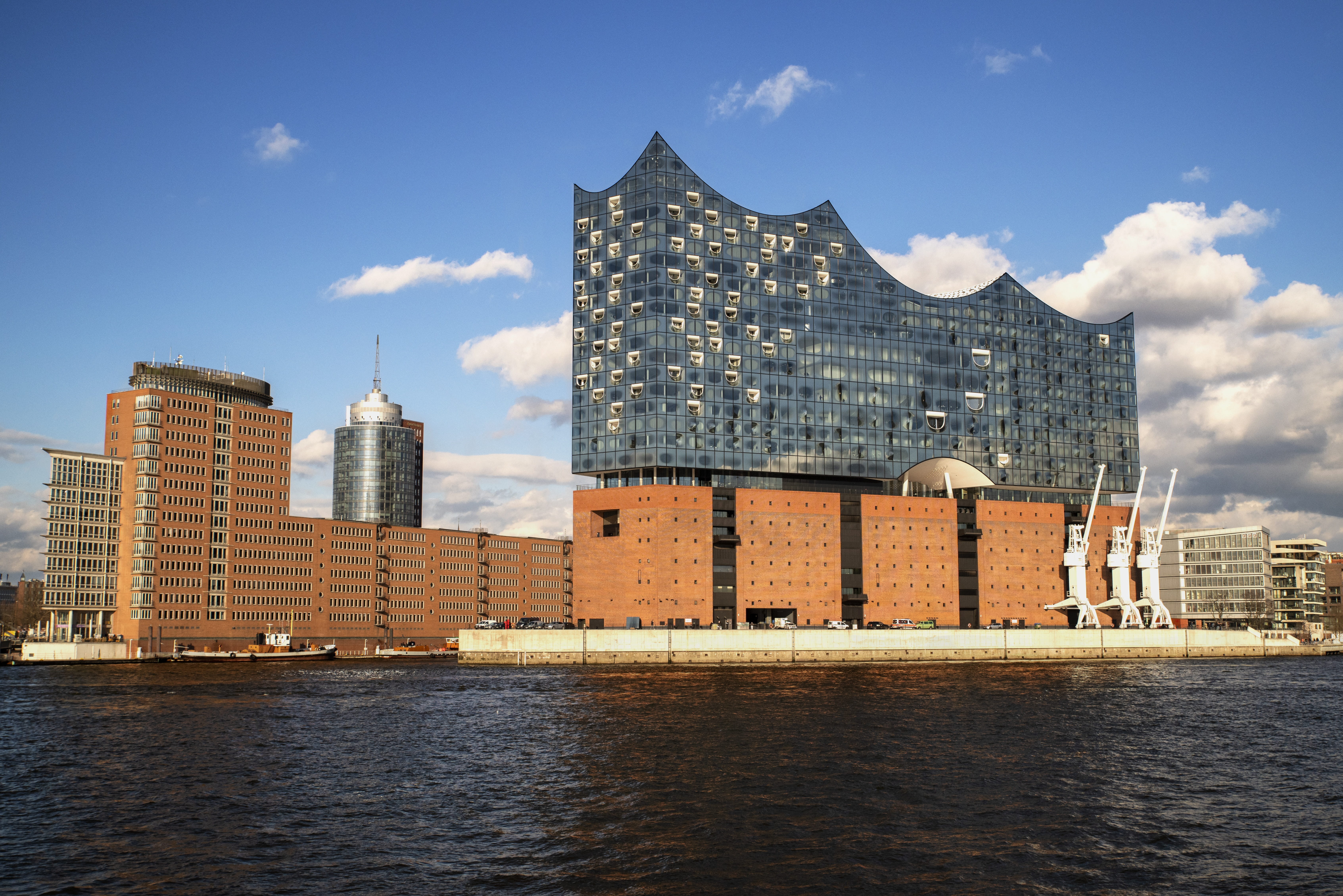 building exterior, build, no people, cloud - sky, sky, waterfront, elbe, harbour city, office building exterior, elbphilharmonie, elphi, building, outdoors, HD Wallpaper