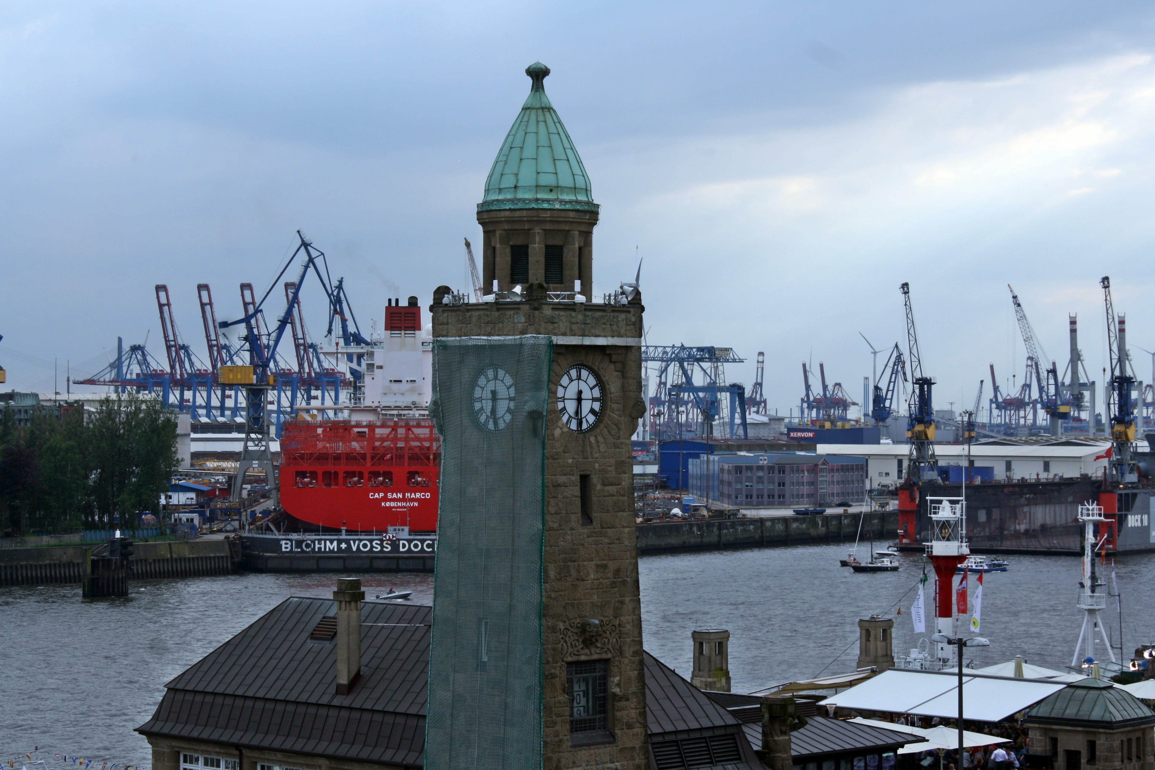 nautical vessel, waterfront, water, harbour cruise, building exterior, mode of transportation, travel, crane - construction machinery, hh, sailboat, day, HD Wallpaper