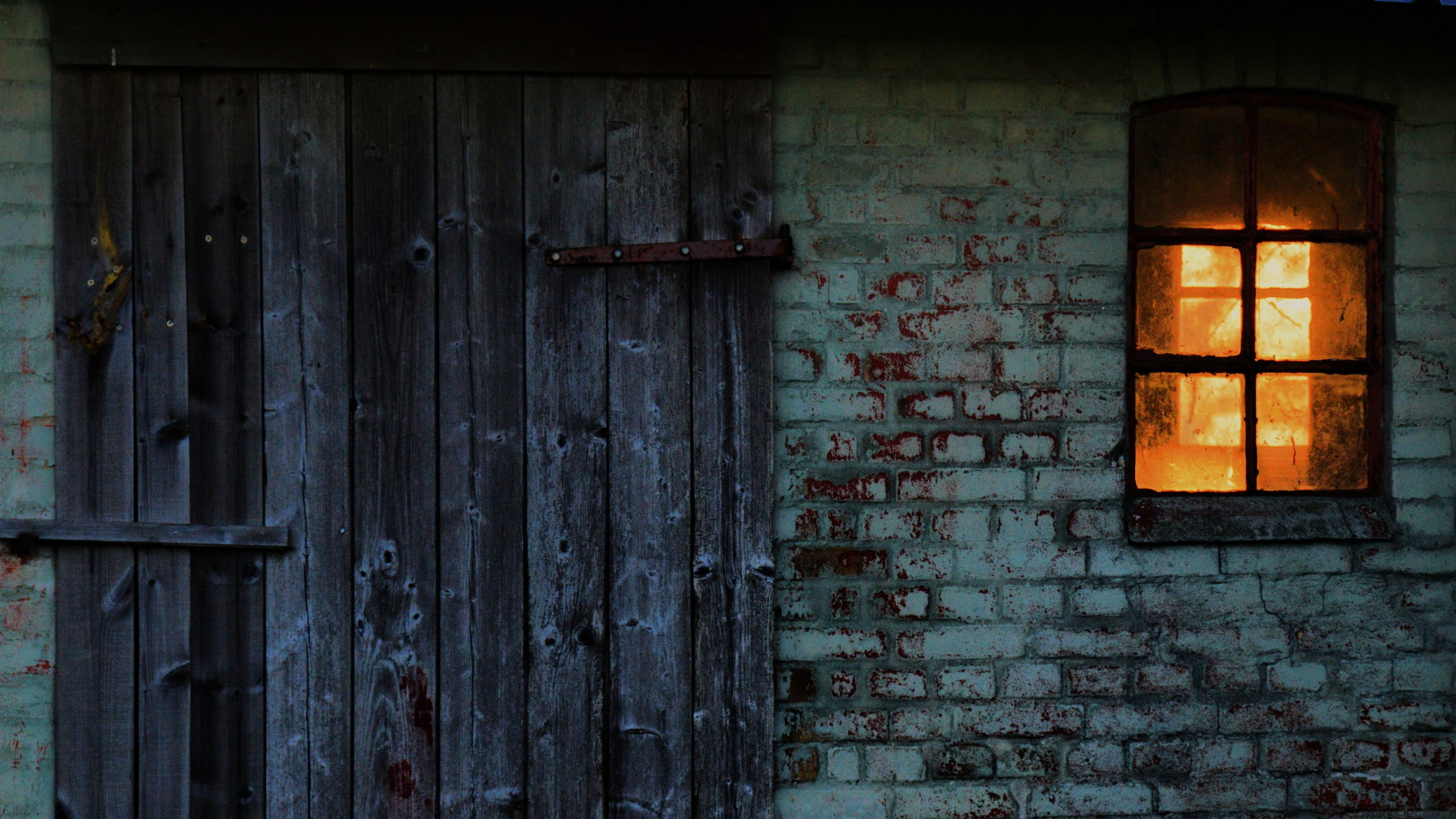 house, door, window, 2K, bricks, HD Wallpaper