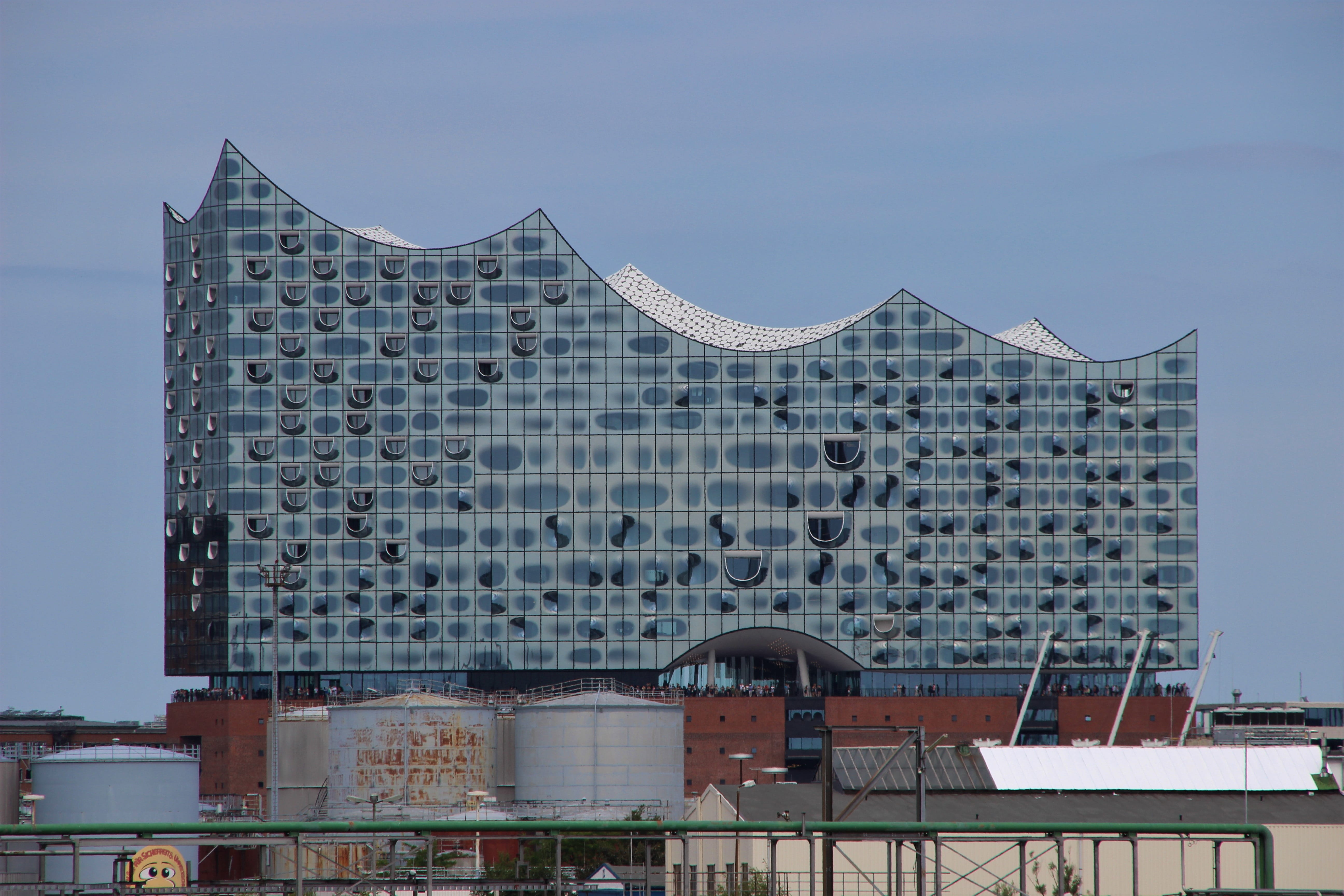 nature, hamburg, hanseatic city, location, building, day, germany, port, glass facade, architecture, house, modern, concert hall, no people, harbour city, HD Wallpaper