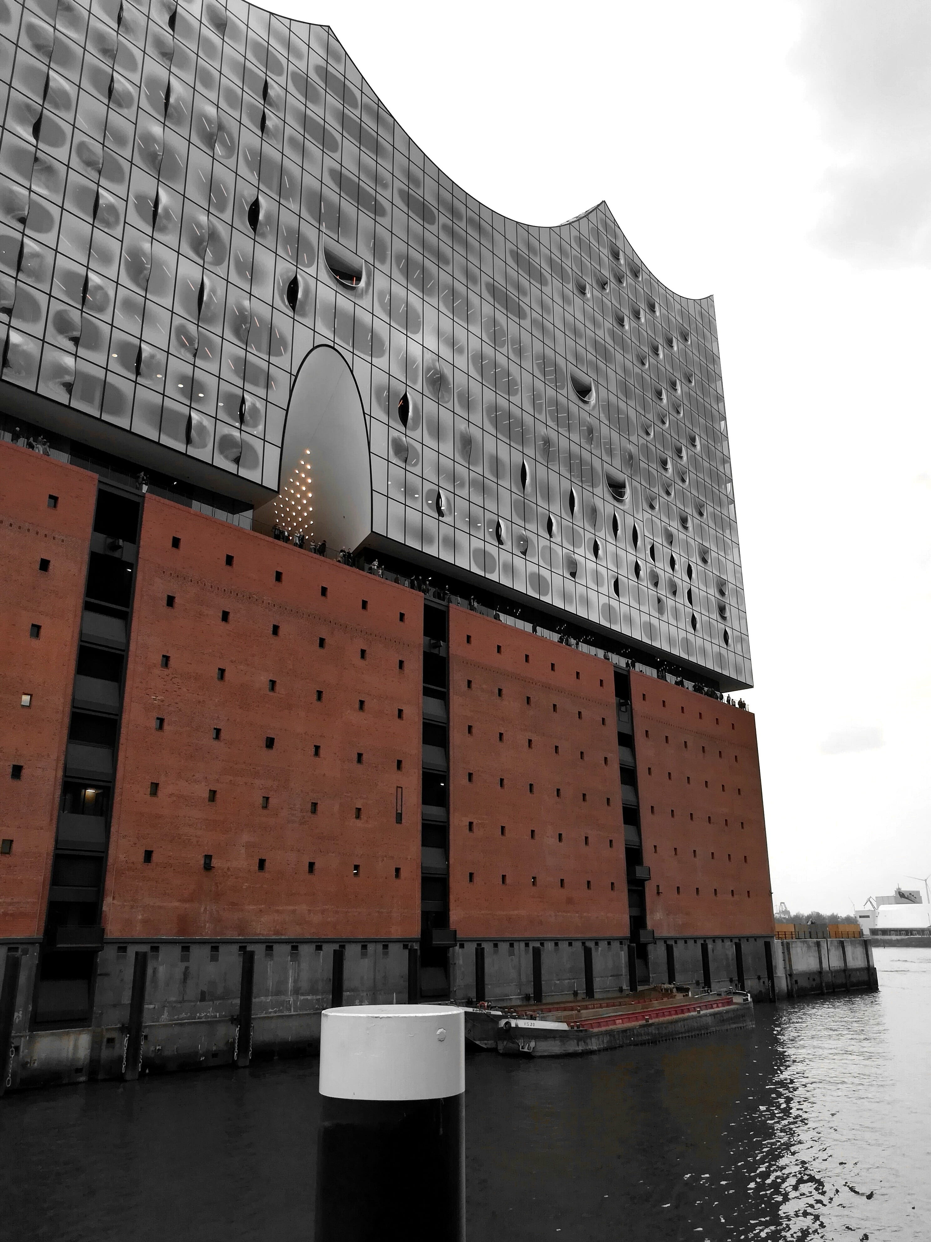 elphi, no people, concert hall, 4K, futuristic, speicherstadt, landmark, germany, architecture, elbe philharmonic hall, elbphilharmonie-side view, day, Phone HD Wallpaper