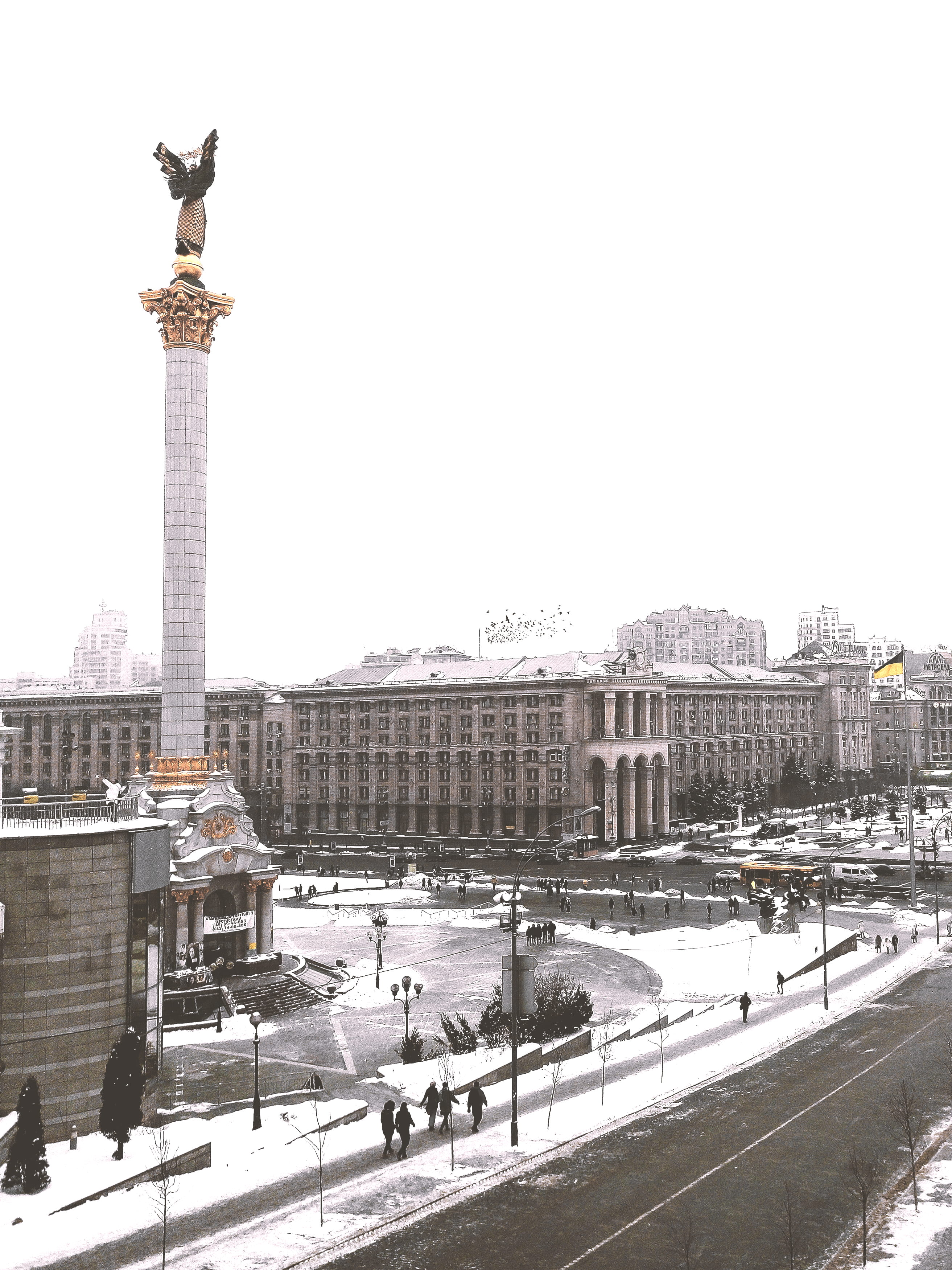 builds, history, rostikarts, angel, built structure, sculpture, clear sky, street, building exterior, art and craft, maidan, ukraine, kyiv, building, kiev, Phone HD Wallpaper