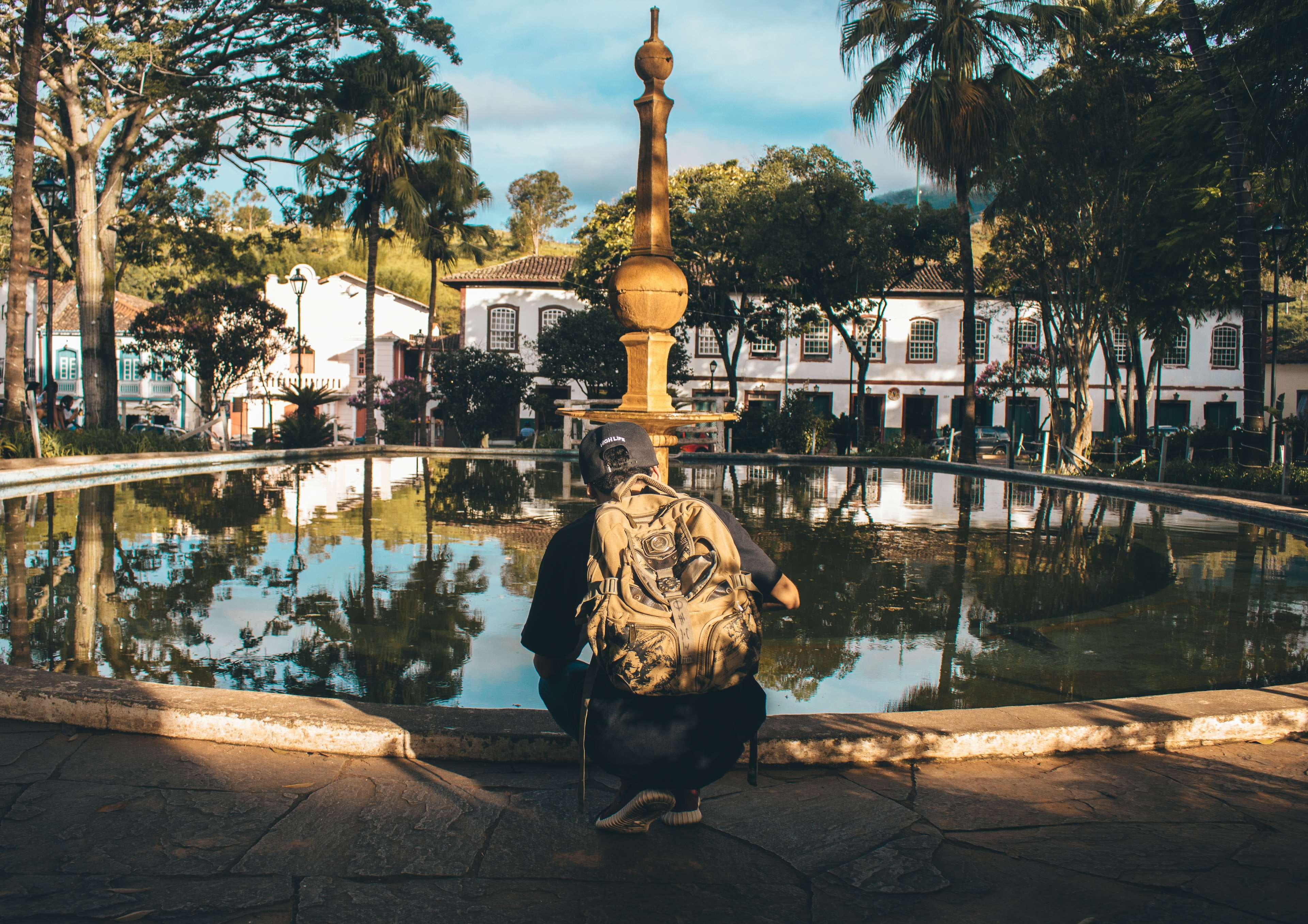 reflection, religion, plant, church, statue, minas gerais, photographer, belief, historic, architecture, spirituality, human representation, brazil, representation, HD Wallpaper