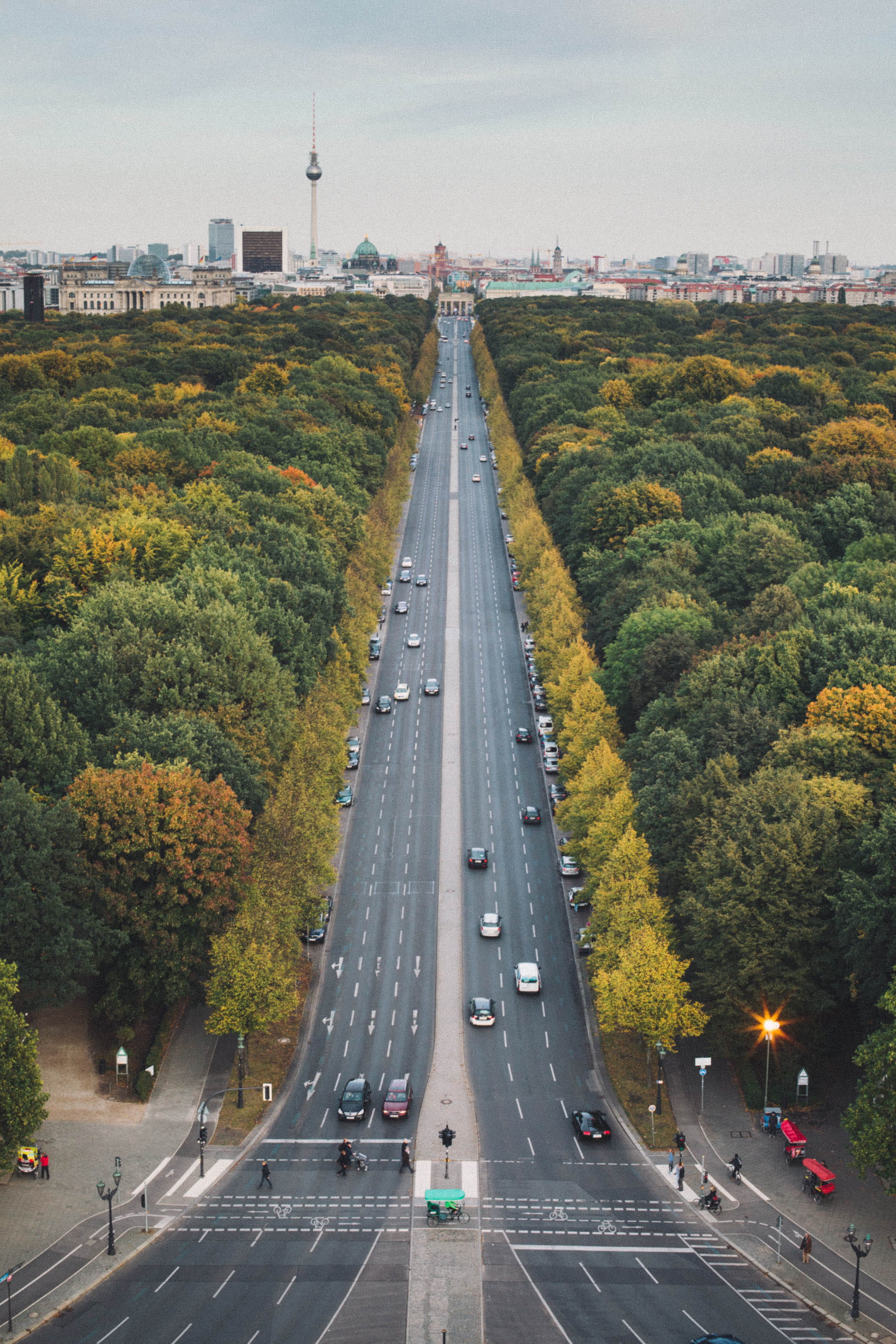 outdoors, highway, person, architecture, aerial view, berlin, high angle view, tarmac, direction, tree, 2K, no people, forest, vehicles, city, symbol, Phone HD Wallpaper