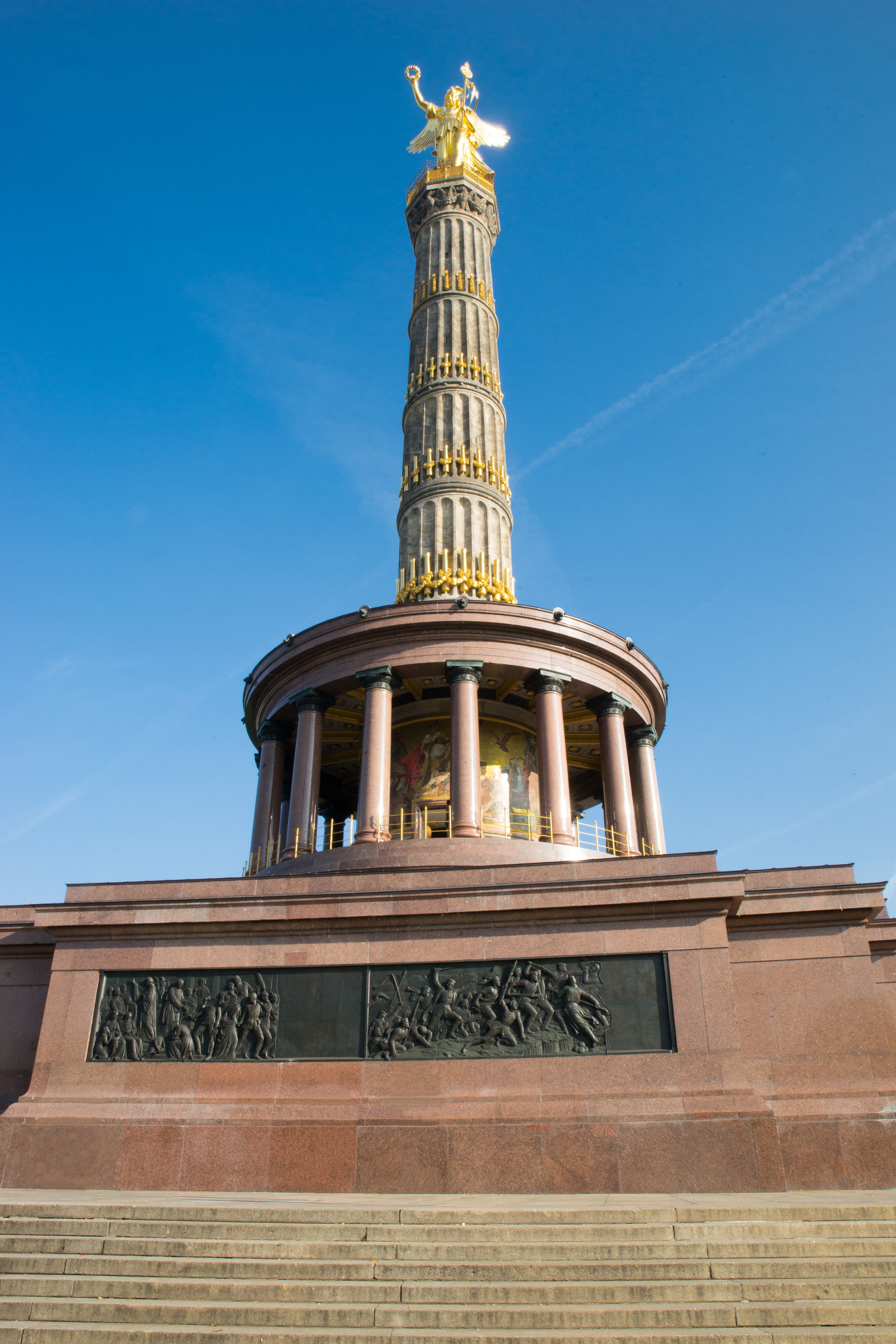 architectural column, 5K, the past, angel, city gate, art and craft, blue, berlin, outdoors, built structure, travel, tourism, architecture, day, siegessäule, Phone HD Wallpaper