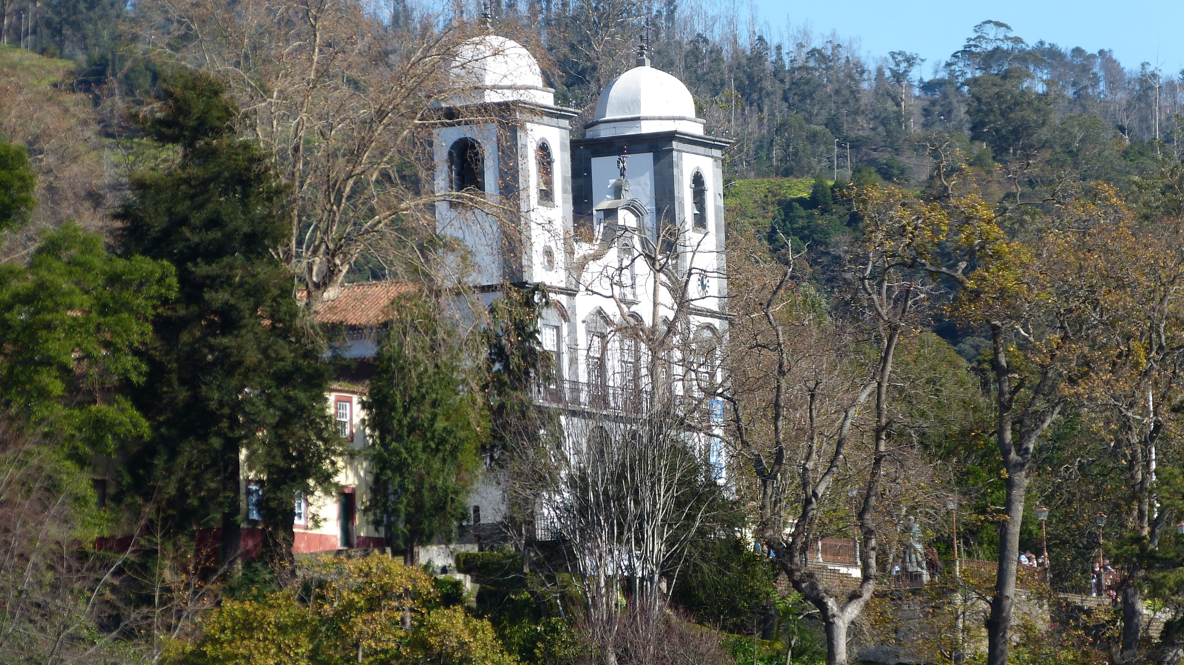 no people, travel destinations, building exterior, travel, Funchal, tree, ancient, built structure, nature, tower, religion, place of worship, architecture, HD Wallpaper