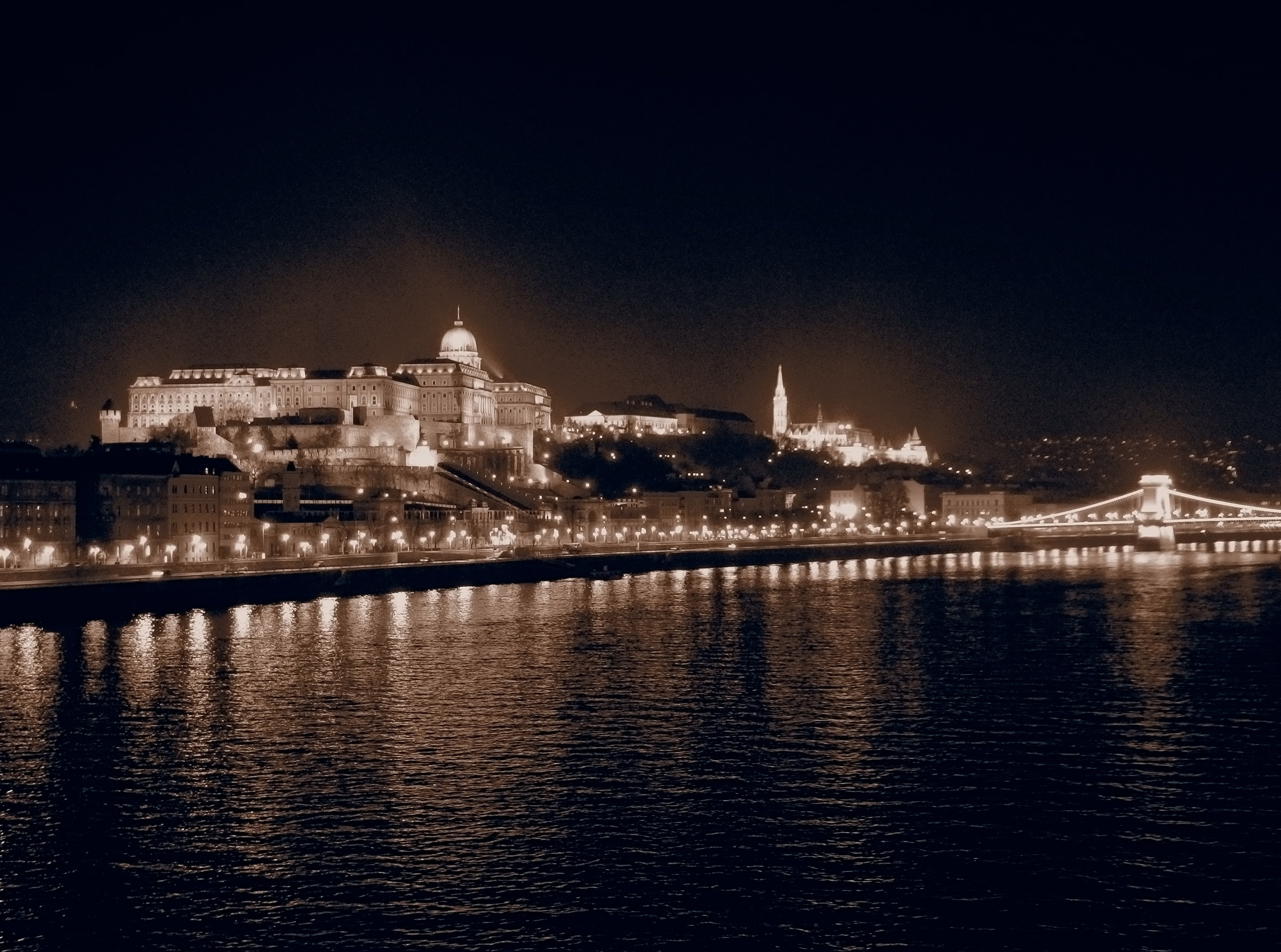urban Scene, reflection, city, 4K, hungary, architecture, danube River, parliament, cityscape, travel, cathedral, sky, waterfront, danube, illuminated, HD Wallpaper
