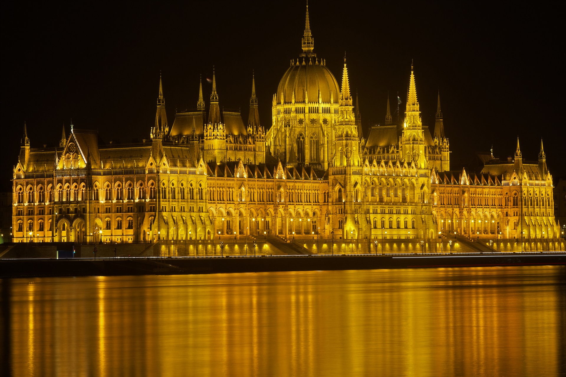 Architecture, Monuments, Hungary, Hungarian Parliament Building, Light, Night, Budapest, Monument, 1080P, HD Wallpaper