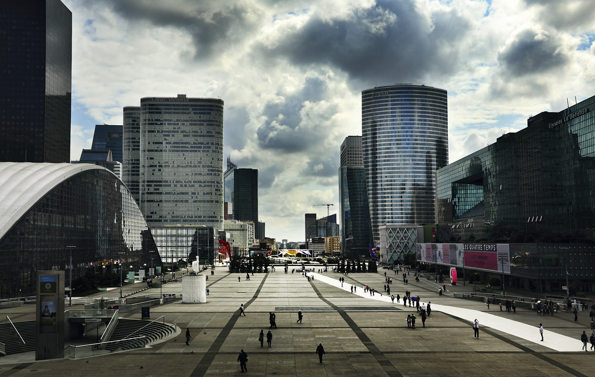 1080P, defense, canon, architecture, de, la, Paris, place, city, HD Wallpaper