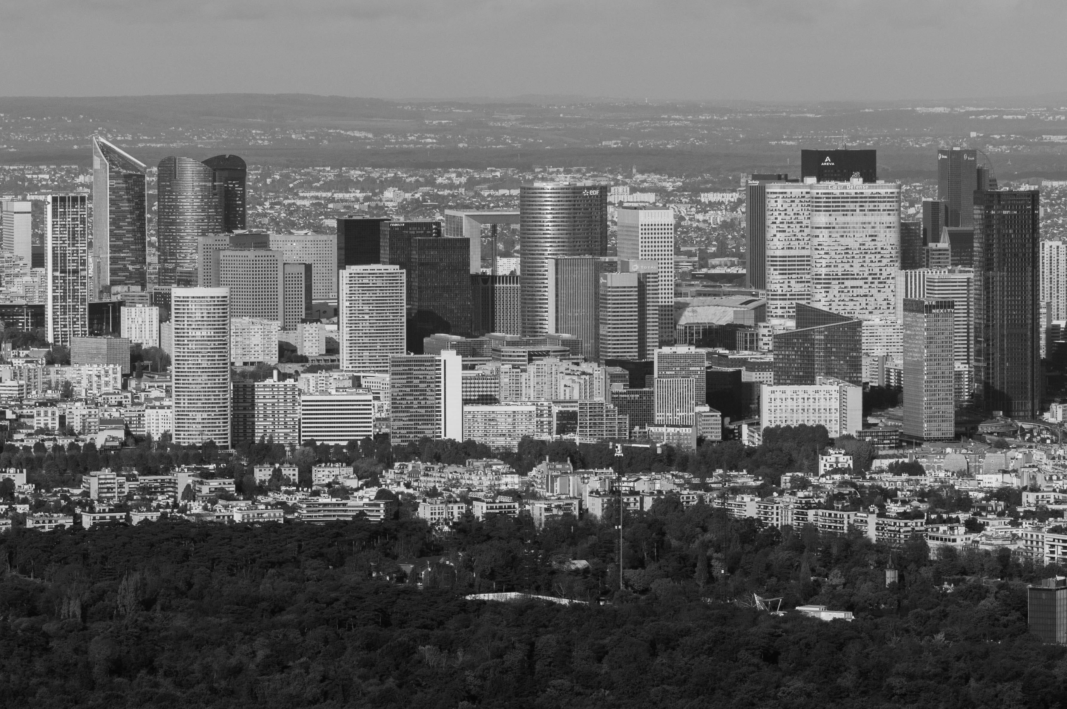 day, modern, sky, La Defense, residential district, financial district, district, france, city, apartment, Paris, paris, skyscraper, cityscape, no people, HD Wallpaper