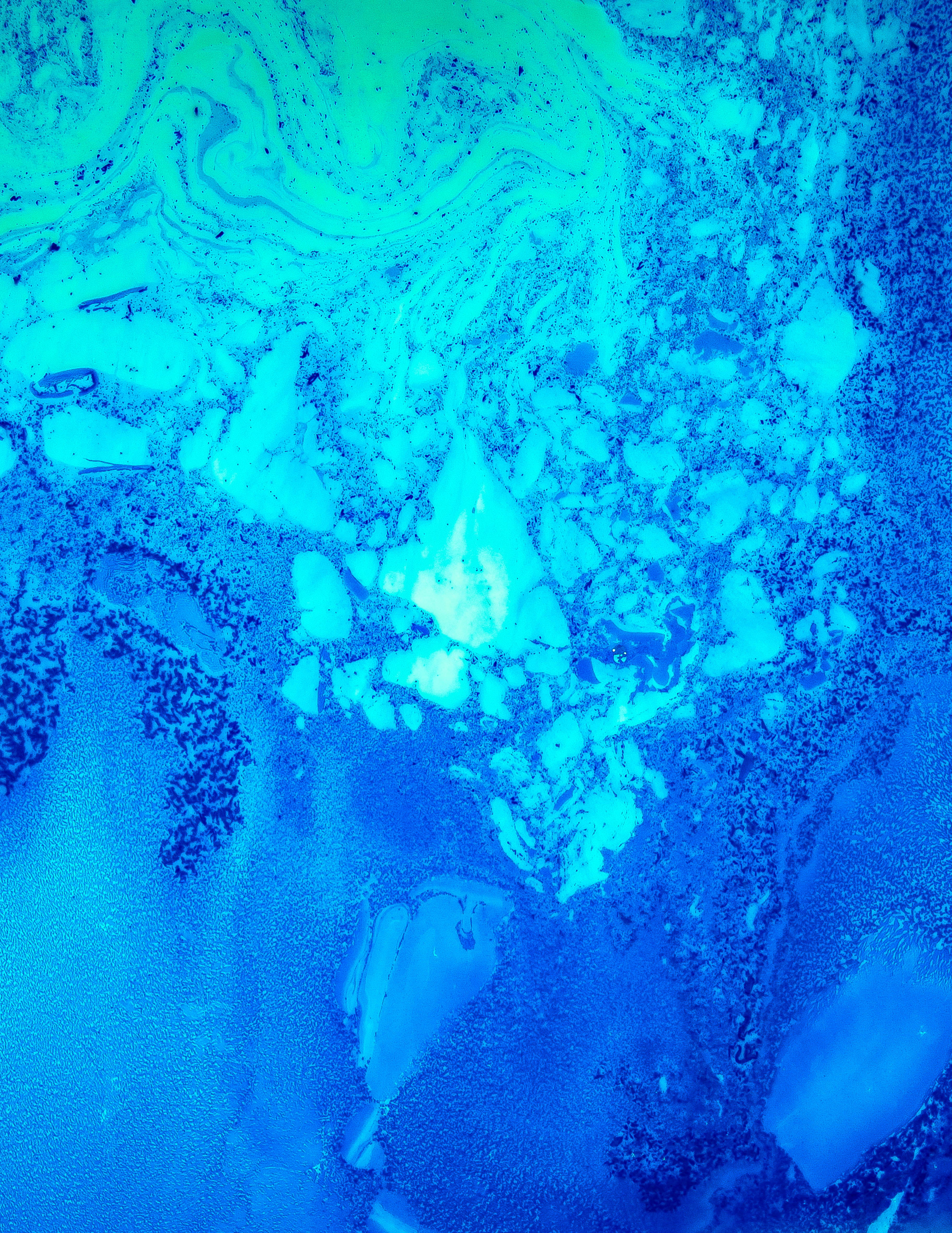 contrasting, no people, water, 4K, frozen, aereal, bubble, underwater, sky, swirl, cells, bright, refreshment, full frame, mixing, green, cold temperature, Phone HD Wallpaper