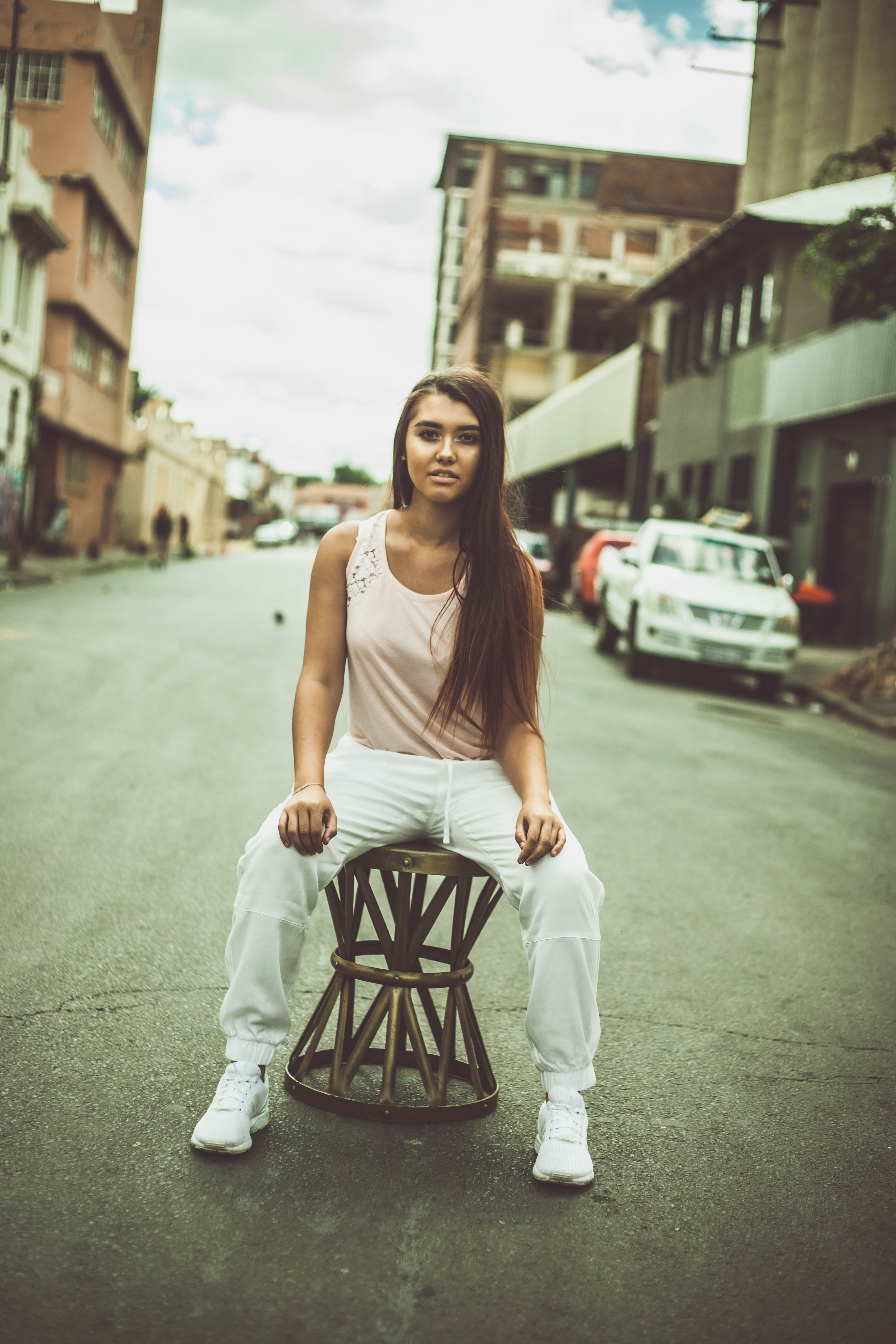 built structure, young women, 5K, johannesburg, hair, south africa, long hair, young adult, leisure activity, portrait, real people, building exterior, Phone HD Wallpaper