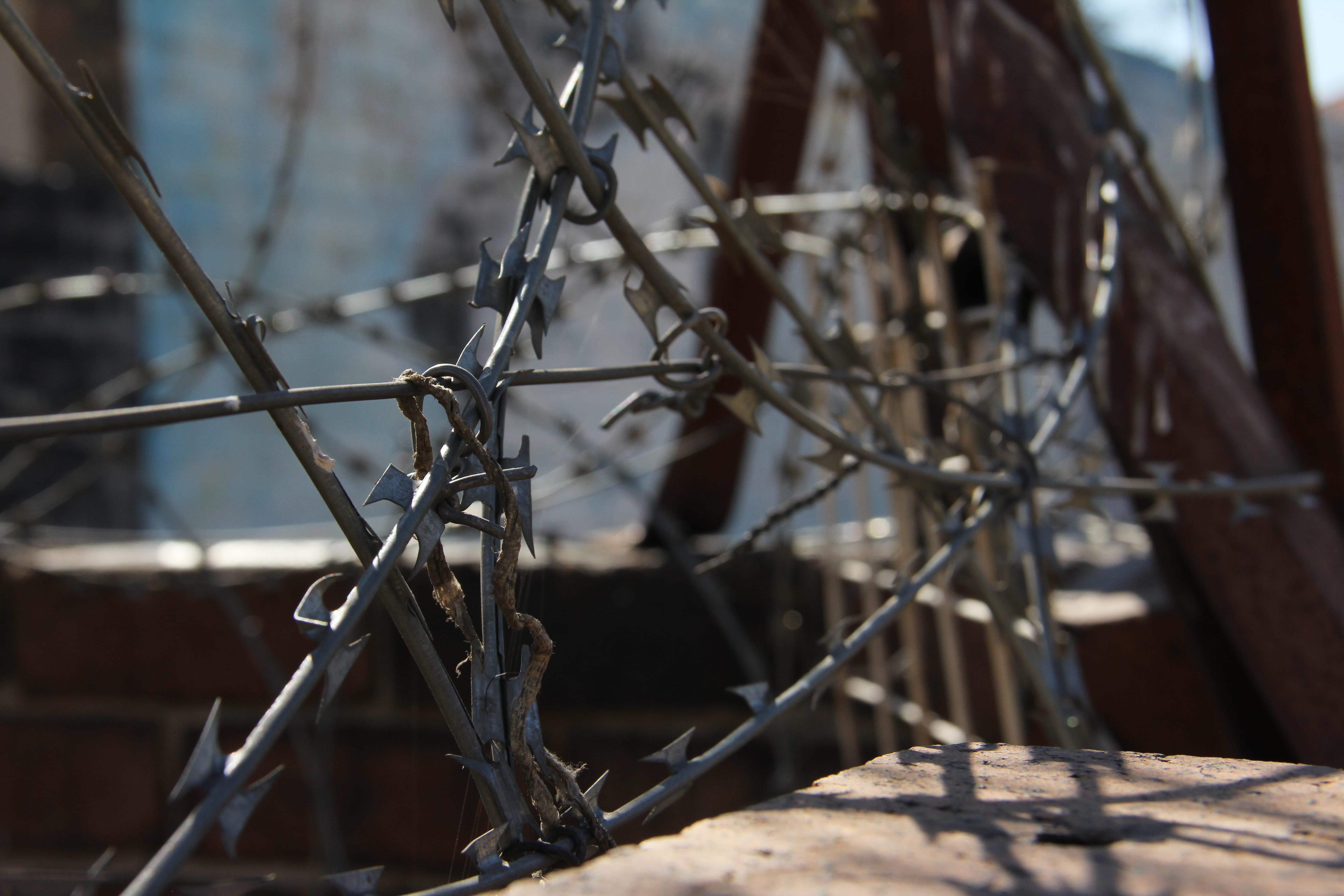 damaged, built structure, outdoors, abandoned, sunlight, bicycle, johannesburg, close-up, cable, barbwire, safety, rusty, electricity, south africa, tangled, HD Wallpaper