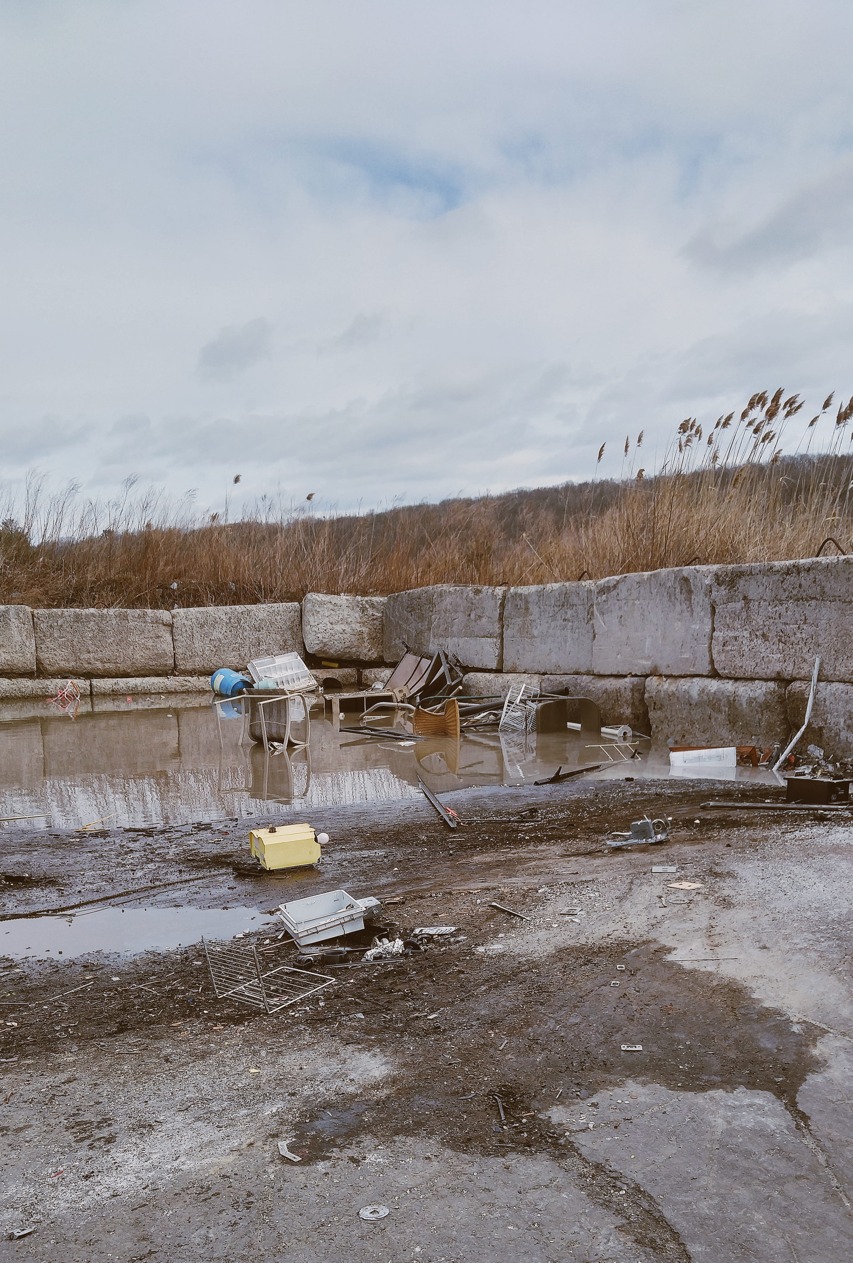 land, road, rural, cold temperature, abandoned, waterfront, tranquility, wood, decay, architecture, grass, outdoors, sky, built structure, nature, water, Phone HD Wallpaper