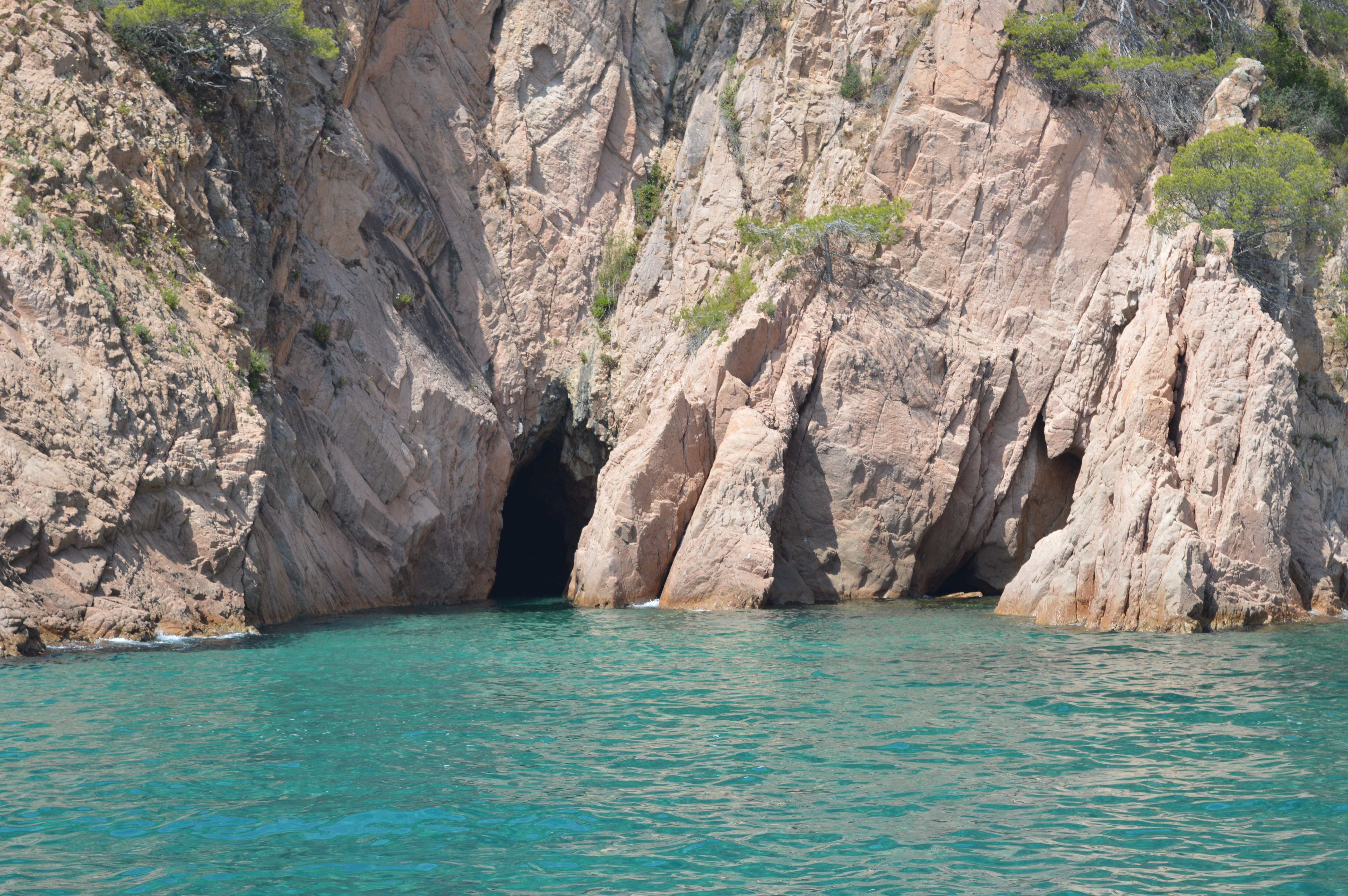 outdoors, solid, land, caves, nature, no people, water, costa brava, scenics - nature, coast, non-urban scene, tranquility, rock, 5K, waterfront, turquoise colored, HD Wallpaper