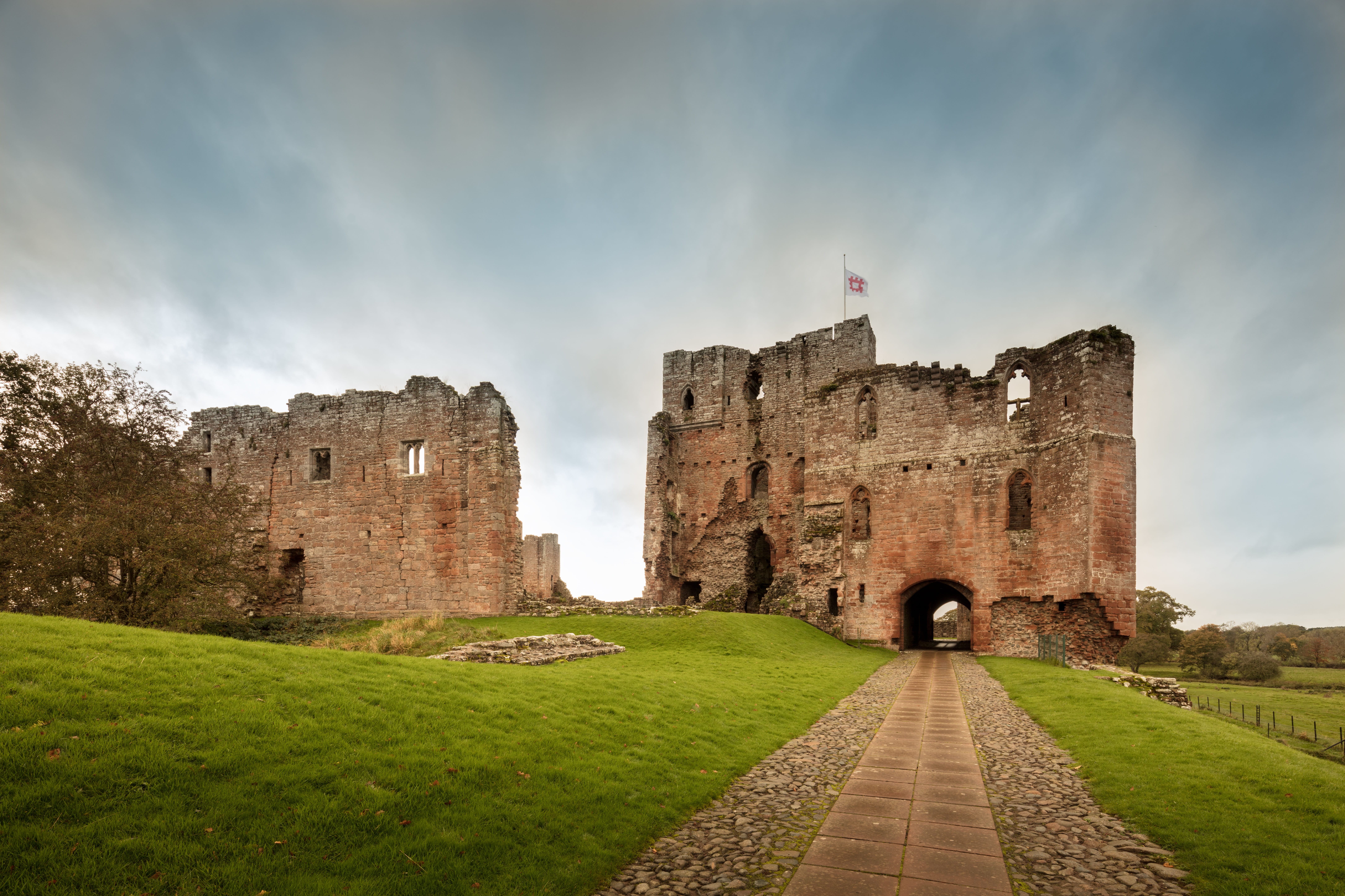historic, old, fortress, outside, outdoors, gatehouse, footpath, exterior, 8K, direction, no people, brougham castle, british, the past, architecture, HD Wallpaper