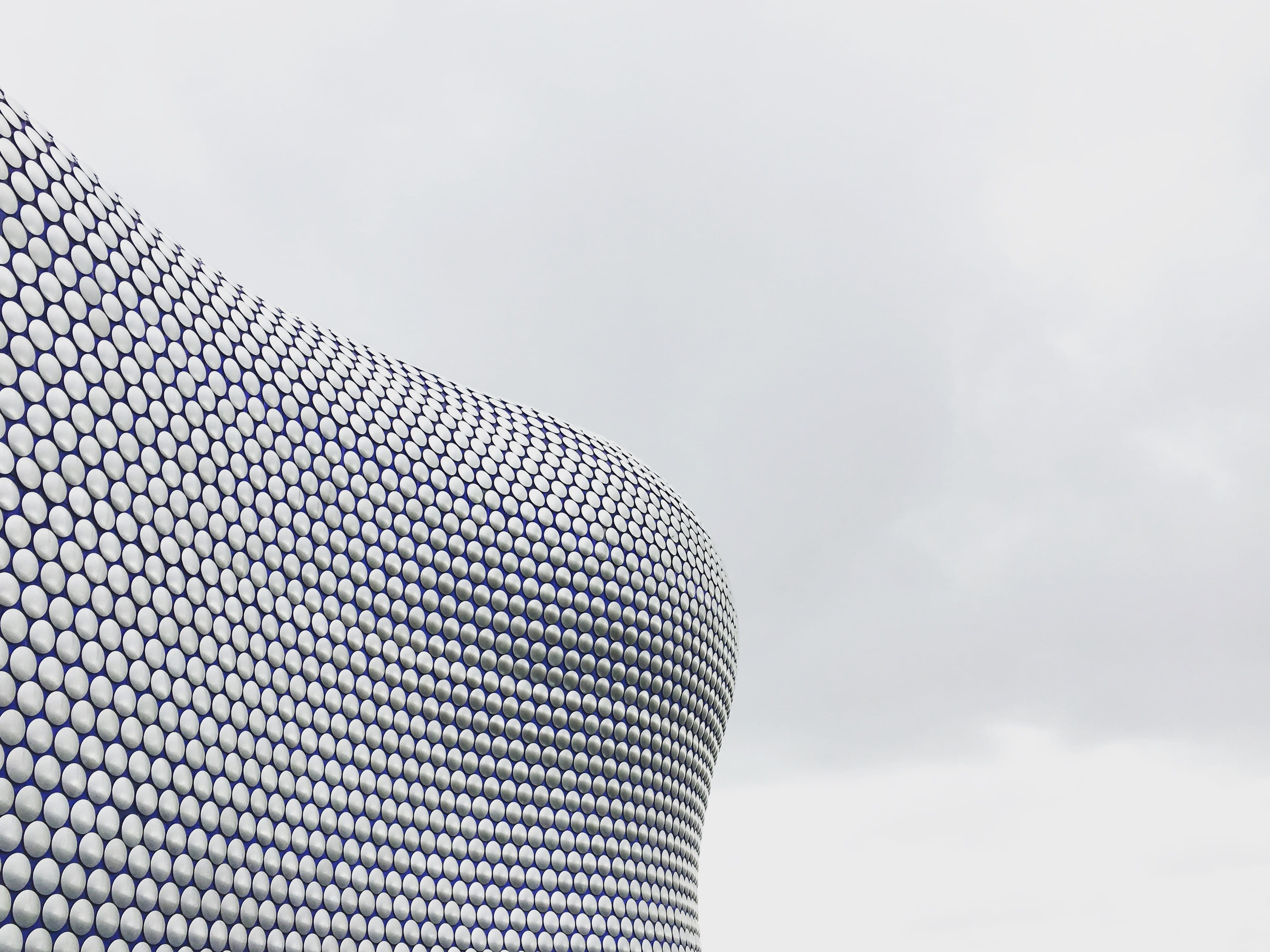 concrete, tall - high, bullring, city, clouds, skyscraper, low angle view, architecture, office building exterior, abstract, building, cloud - sky, 4K, HD Wallpaper