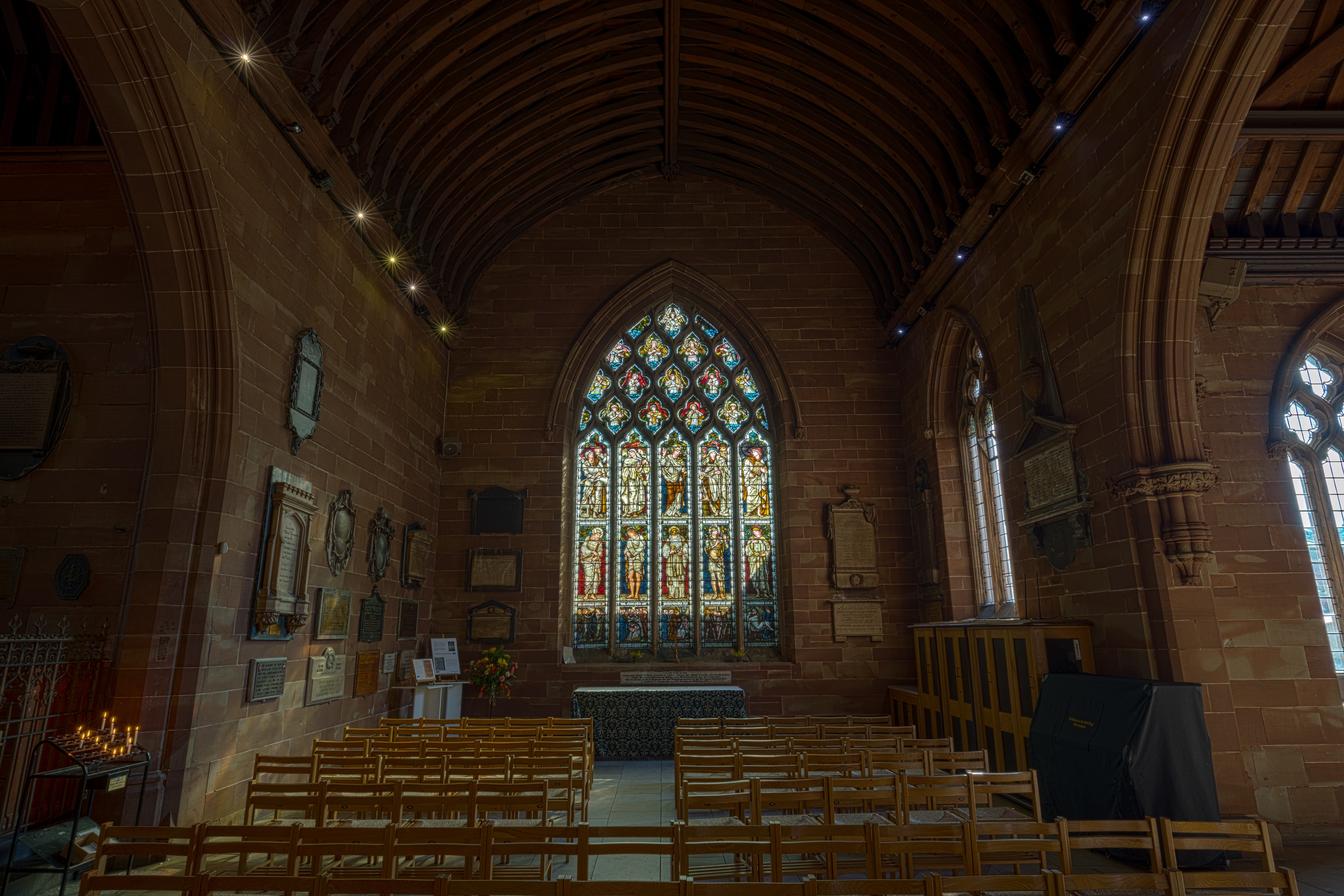 glass, famous, church, belief, place, ornate, place of worship, minster, inside, day, window, stained glass, interior, building, spirituality, ceiling, HD Wallpaper
