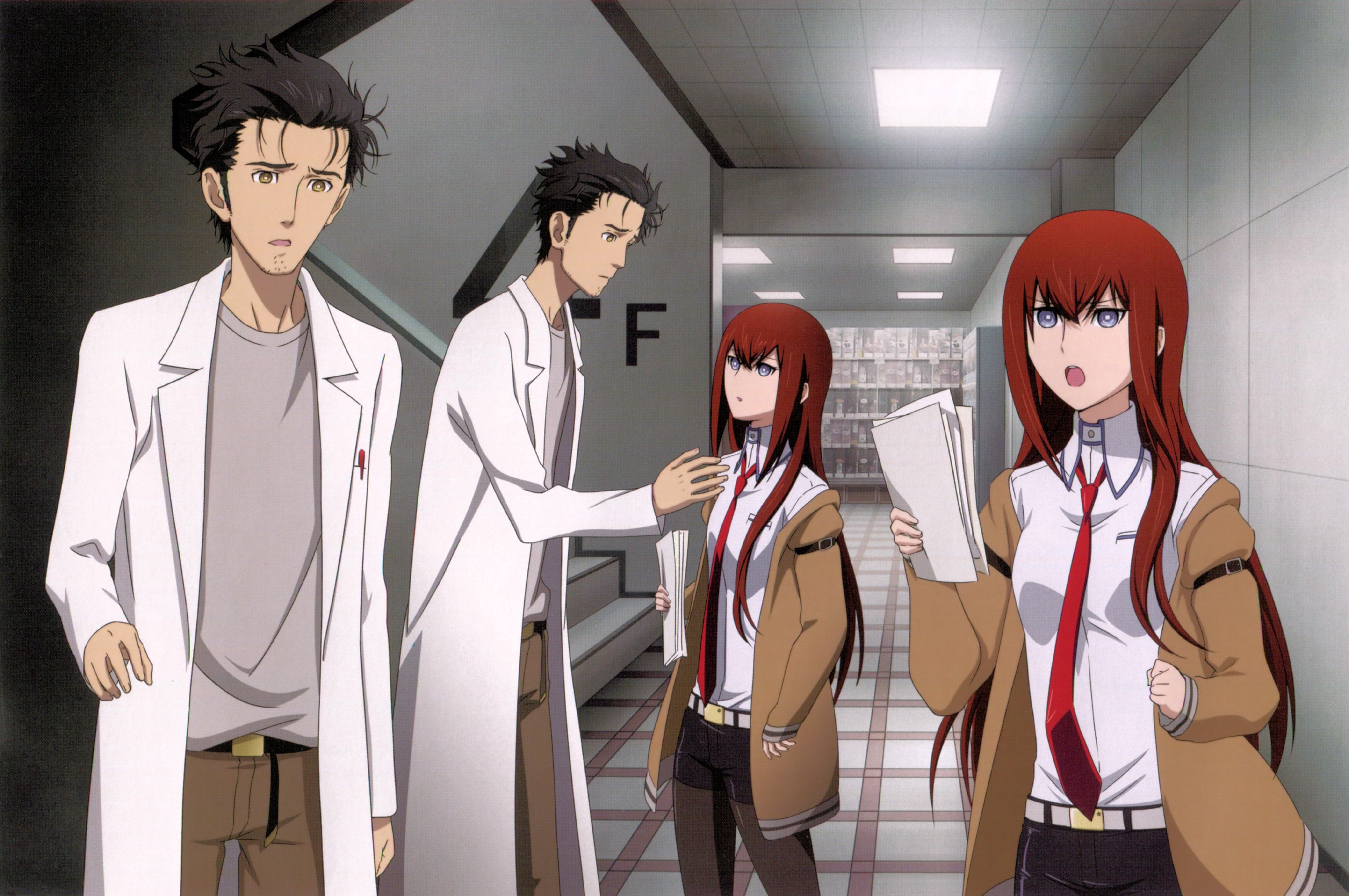 communication, adult, illuminated, 5K, clothing, beautiful woman, occupation, group of people, steinsgate, human face, people, young women, young adult, HD Wallpaper