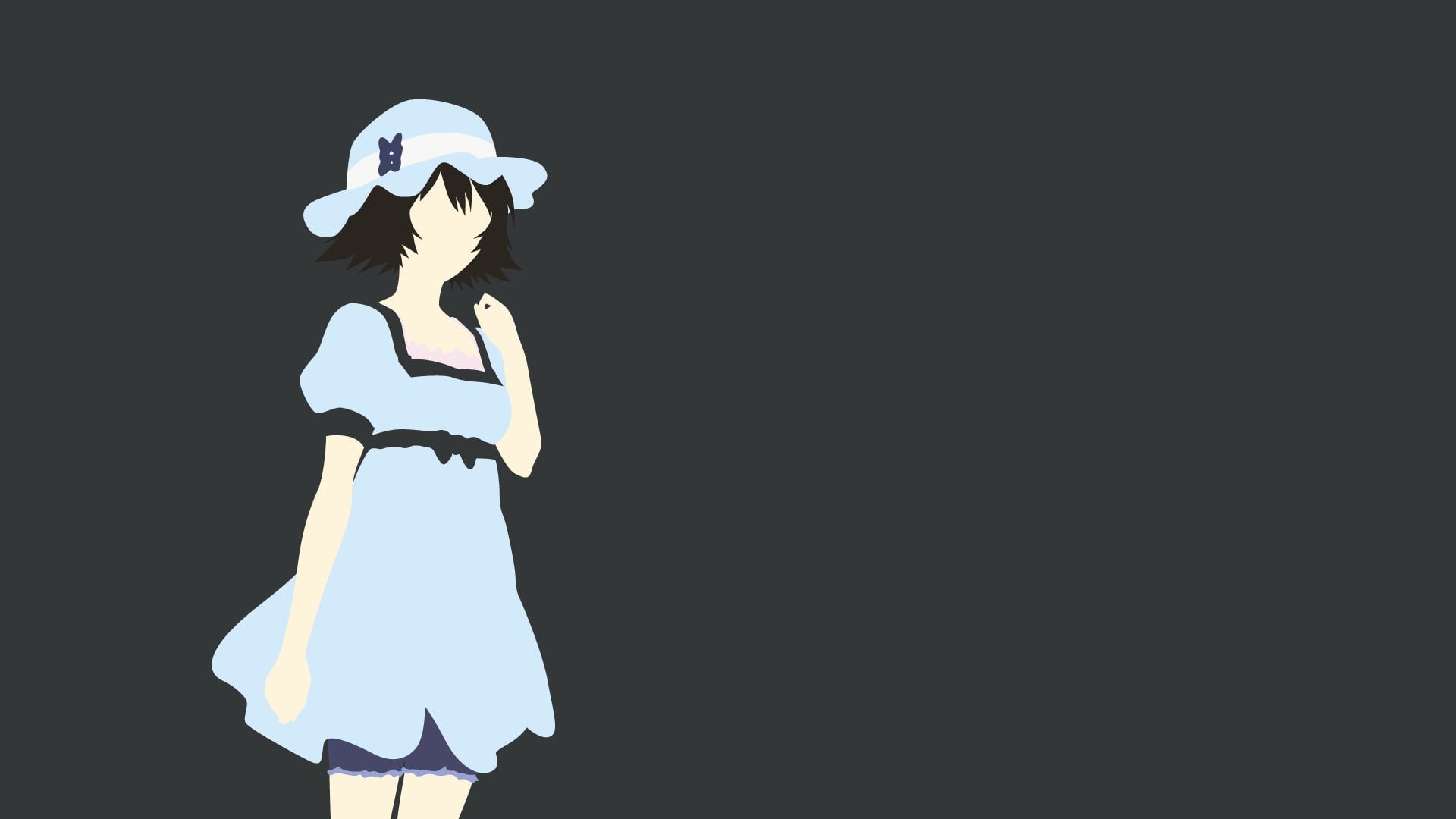 hairstyle, beautiful people, indoors, fashion, dress, studio shot, 1080P, clothing, beauty, steinsgate shiina mayuri minimalism, one person, women, three quarter length, HD Wallpaper