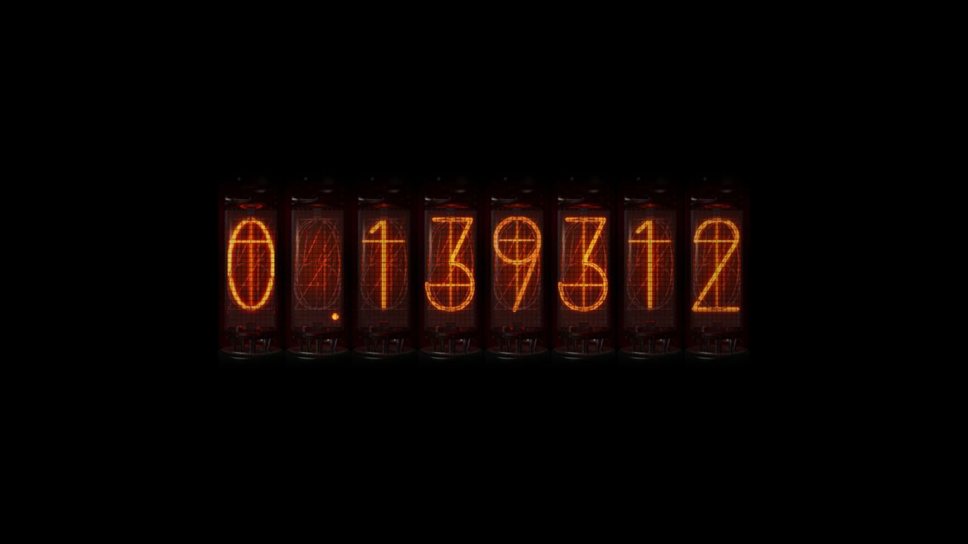 light - natural phenomenon, no people, number, close-up, sign, red, neon, capital letter, orange color, black background, studio shot, indoors, dark, communication, HD Wallpaper