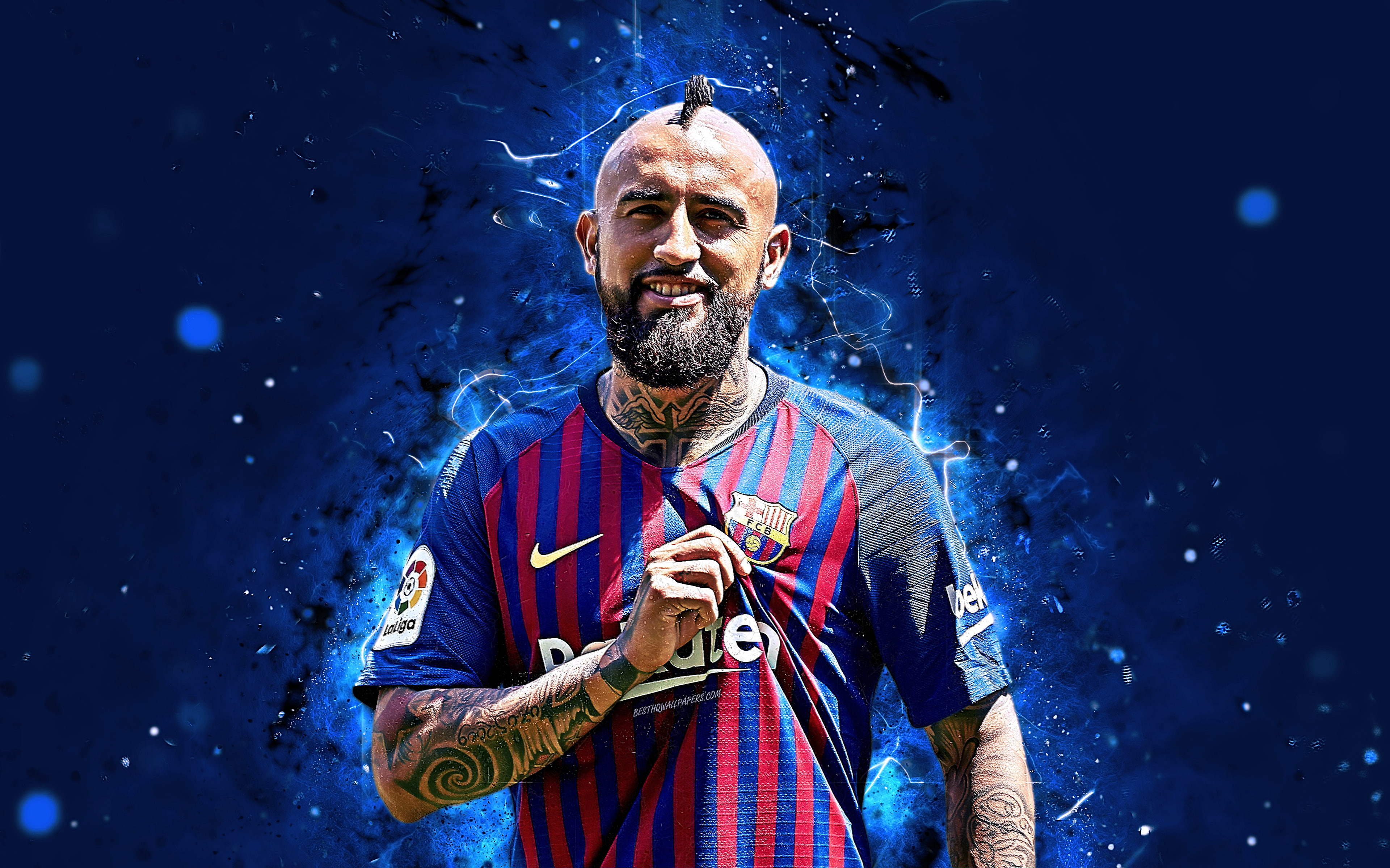FC Barcelona, 4K, Arturo Vidal, Soccer, Chilean, HD Wallpaper
