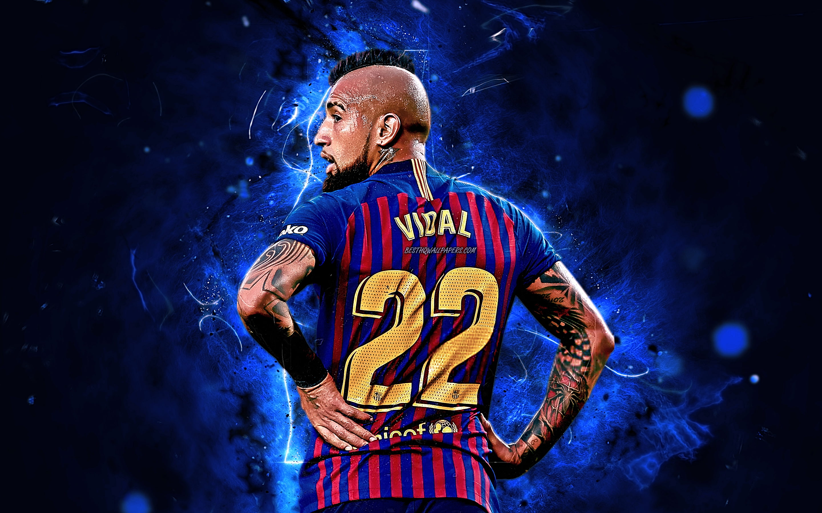 FC Barcelona, Chilean, Arturo Vidal, 2K, Soccer, HD Wallpaper