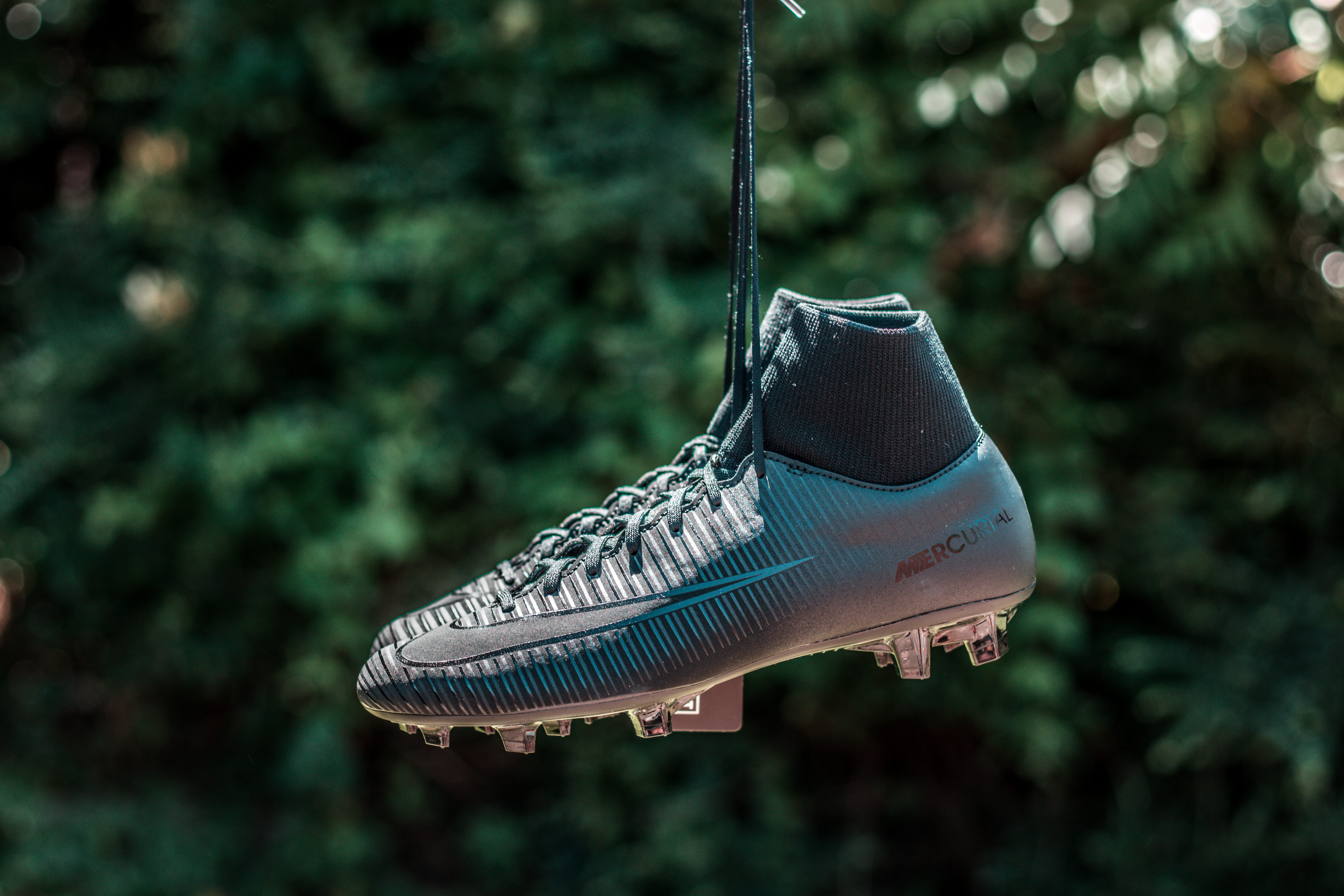 outdoors, boots, animal body part, no people, footballboots, animal head, tree, green color, soccer, animal themes, nike, selective focus, side view, nature, HD Wallpaper
