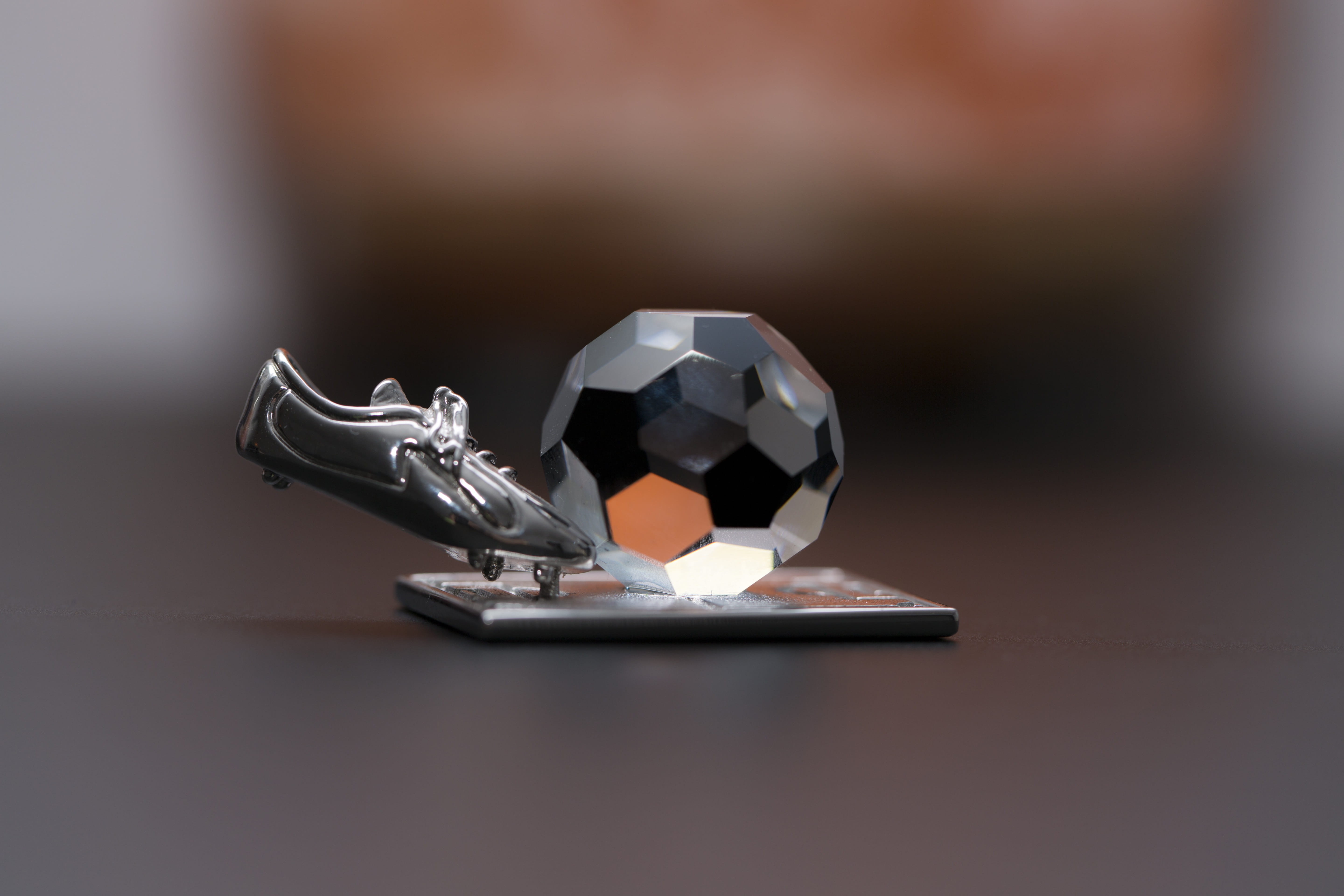 macro, no people, still life, studio shot, close-up, balance, team sport, football, ball, leisure games, soccer, cleats, table, 5K, closeup, miniature, HD Wallpaper