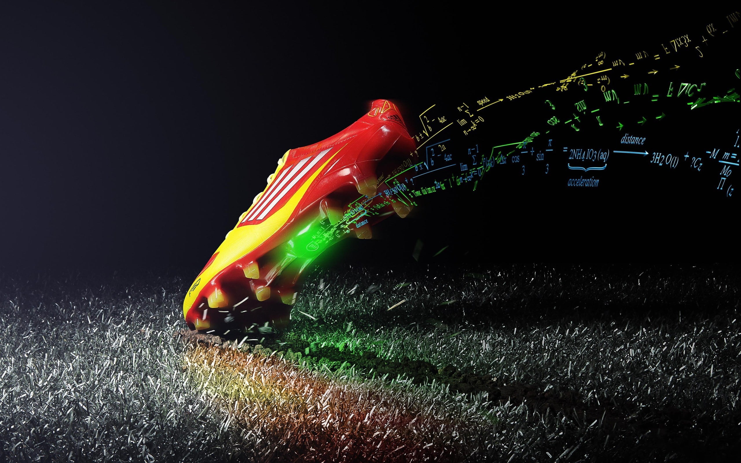 shoes, 2K, physics, mathematical, formula, sneakers, soccer, adidas, HD Wallpaper