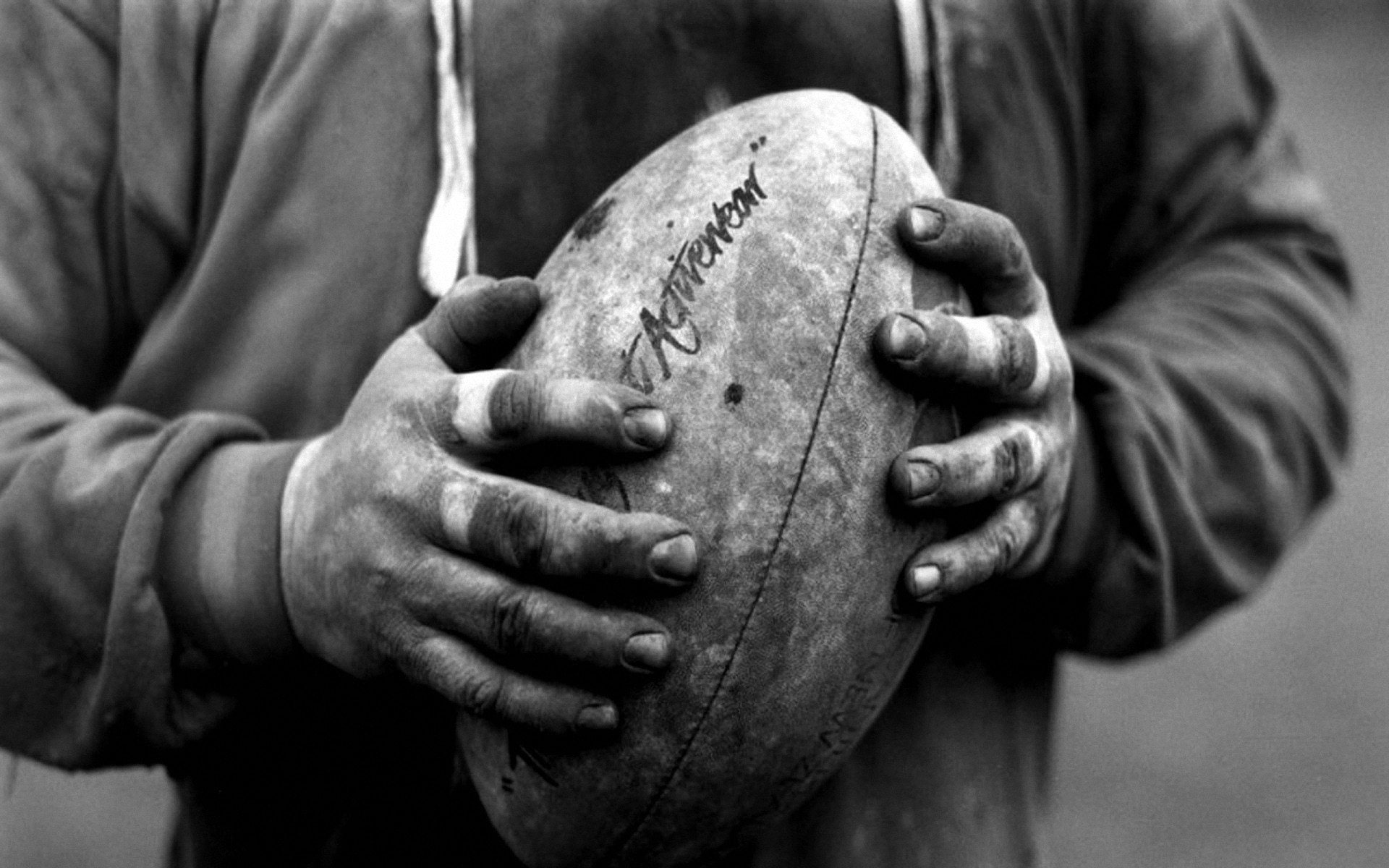 1080P, Black and White, Rugby, HD Wallpaper