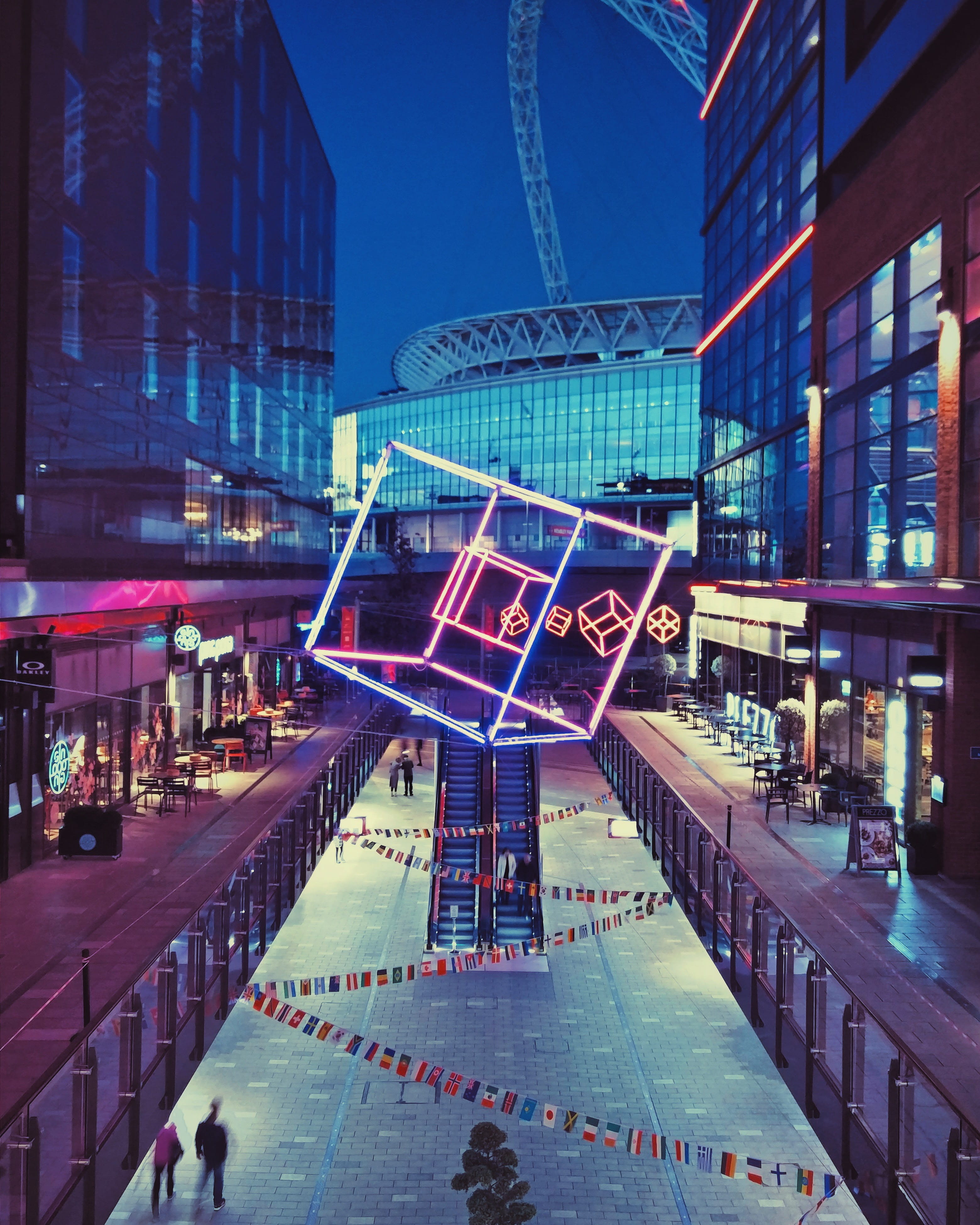 arts culture and entertainment, architecture, city life, stadium, building exterior, city, large group of people, wembley stadium, outdoors, built structure, Phone HD Wallpaper