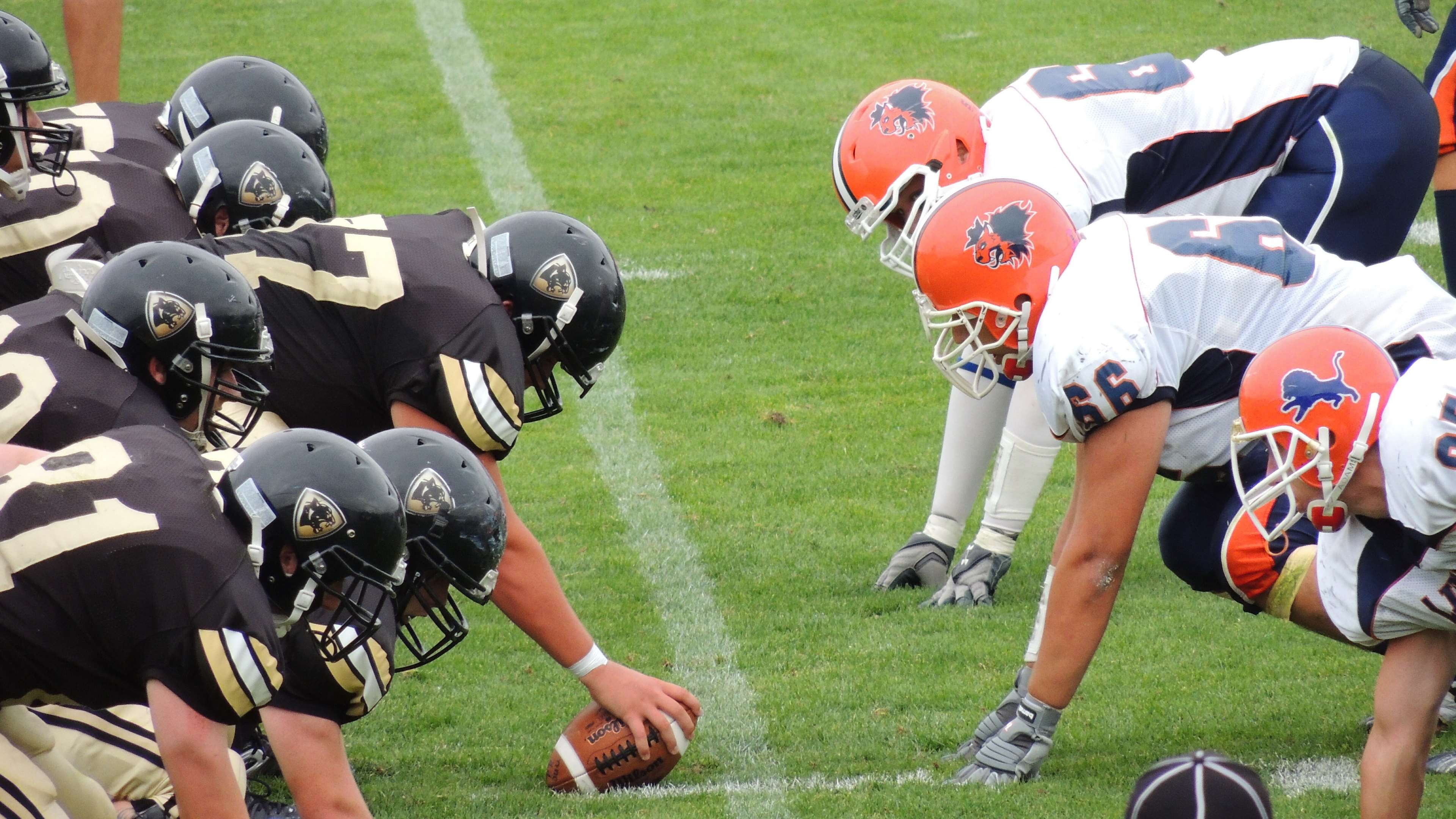 group of people, outdoors, challenge, turf, strategy, men, american football - ball, american football field, sports event, group, red, clothing, grass, HD Wallpaper
