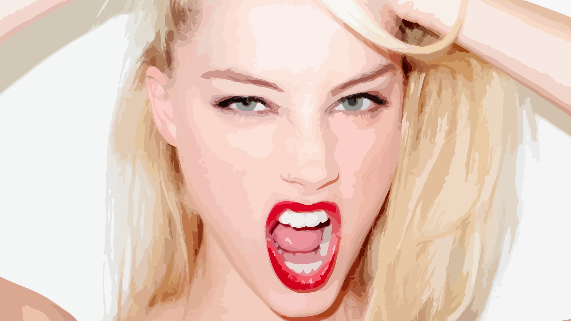 hair, Amber Heard, make-up, Terry Richardson, young women, real people, young adult, one person, beautiful woman, vector, looking at camera, portrait, vector art, HD Wallpaper