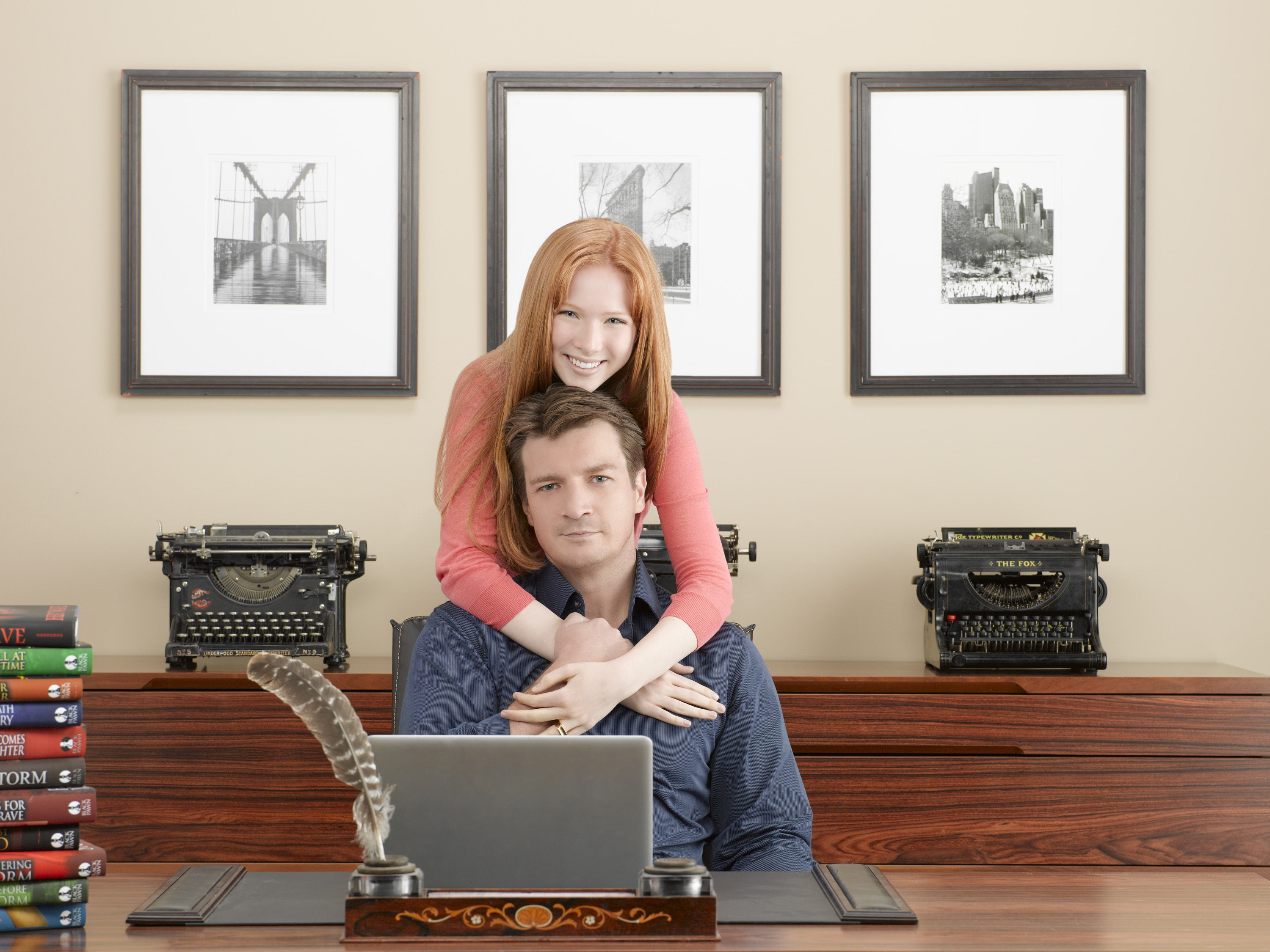 Nathan Fillion, the series, 2K, Castle, Molly C. Quinn, HD Wallpaper