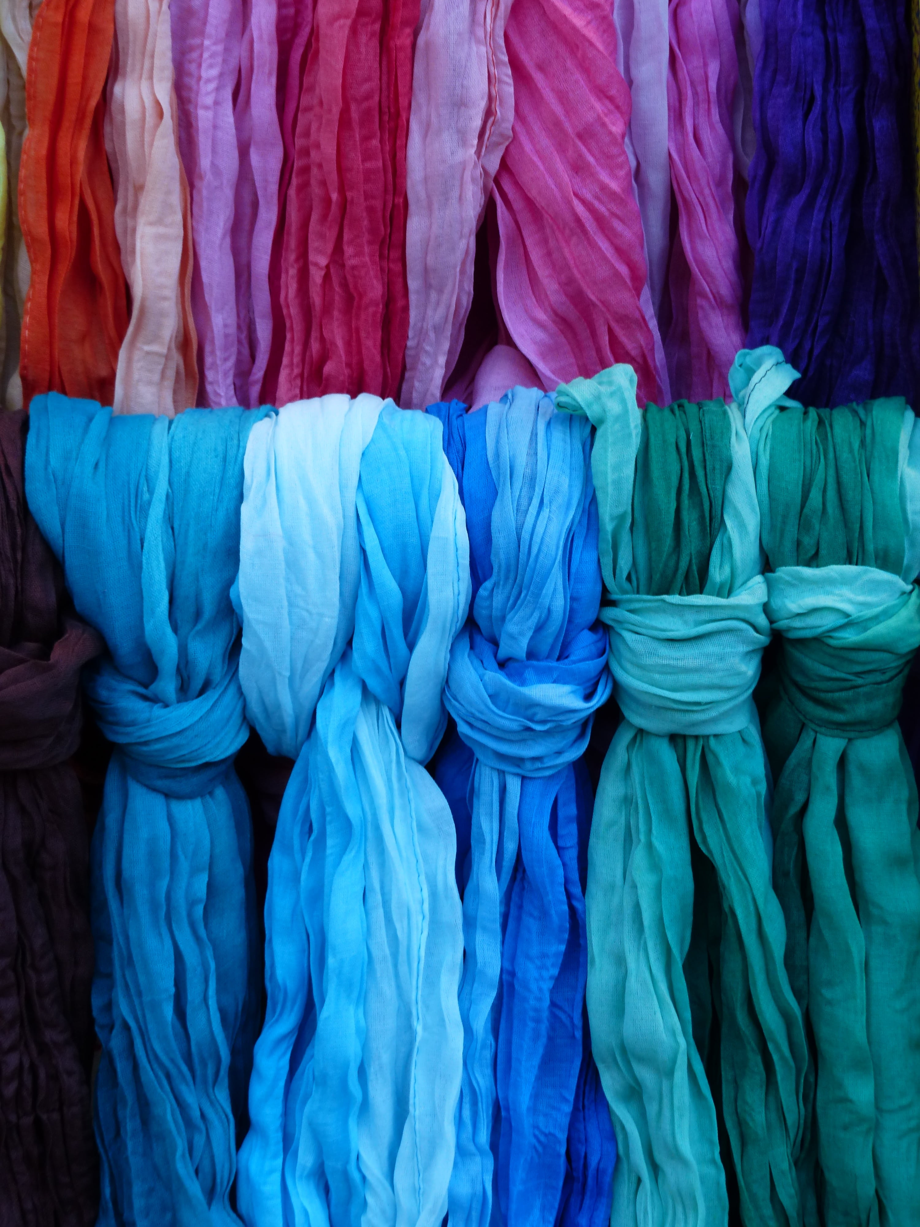 clothing, for sale, indoors, collection, no people, color, choice, scarf, garments, apaprels, purple, textile industry, variation, retail, large group of objects, Phone HD Wallpaper