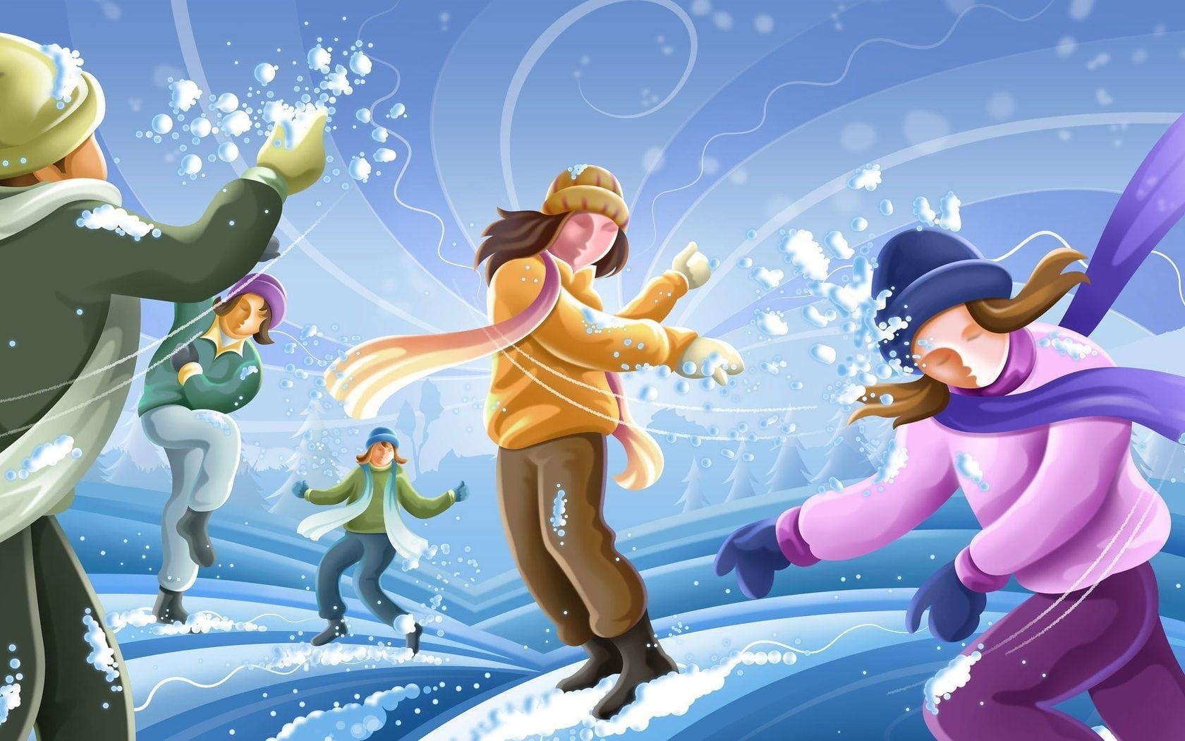 togetherness, emotion, cheerful, happiness, adult, Snow drifts, Scarves, Winter, females, group of people, Positive, girls, water, day, full length, Pleasure, HD Wallpaper