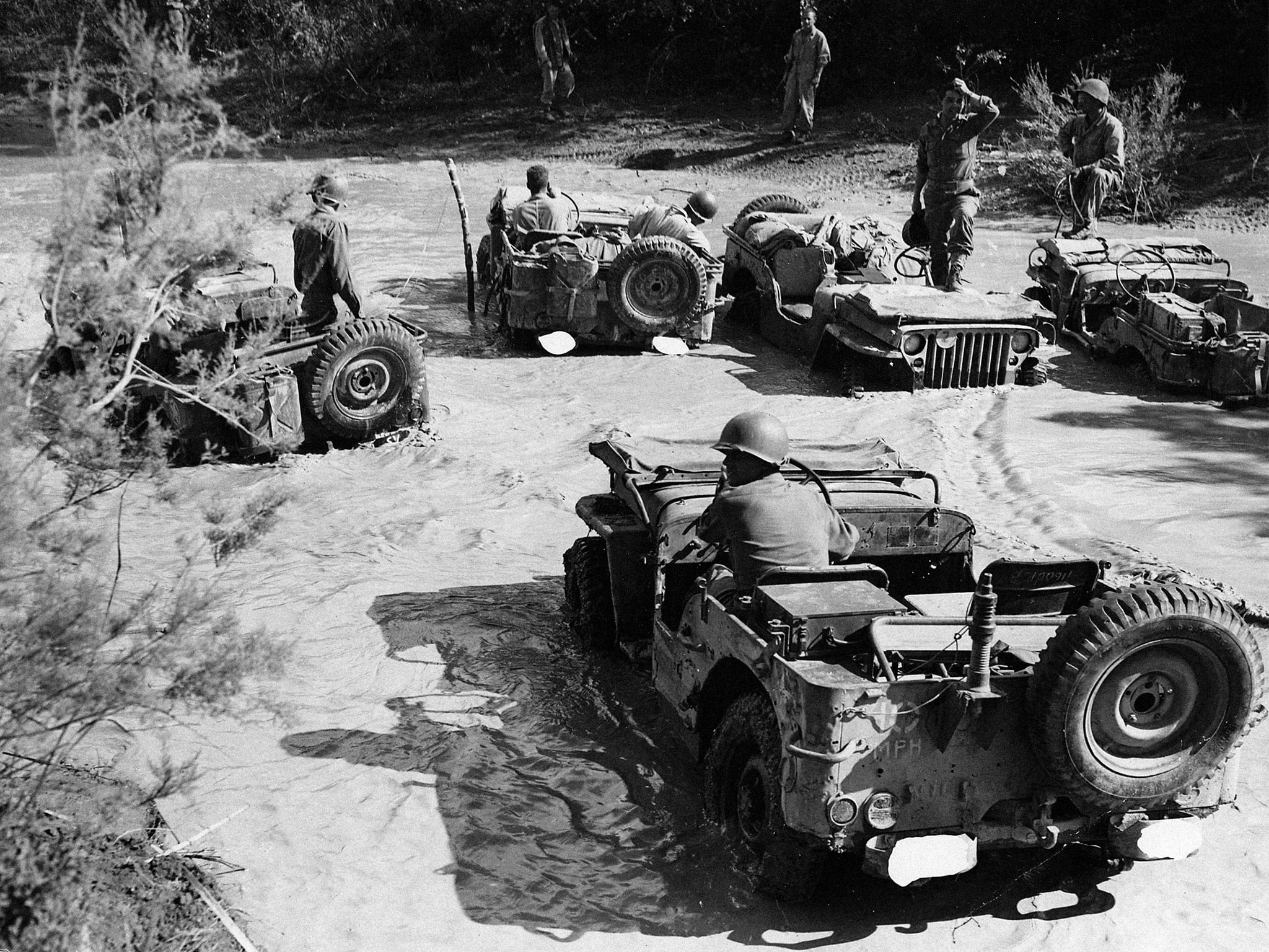 retro, 1080P, m b, willys, military, b w, 1942, 4x4, offroad, HD Wallpaper