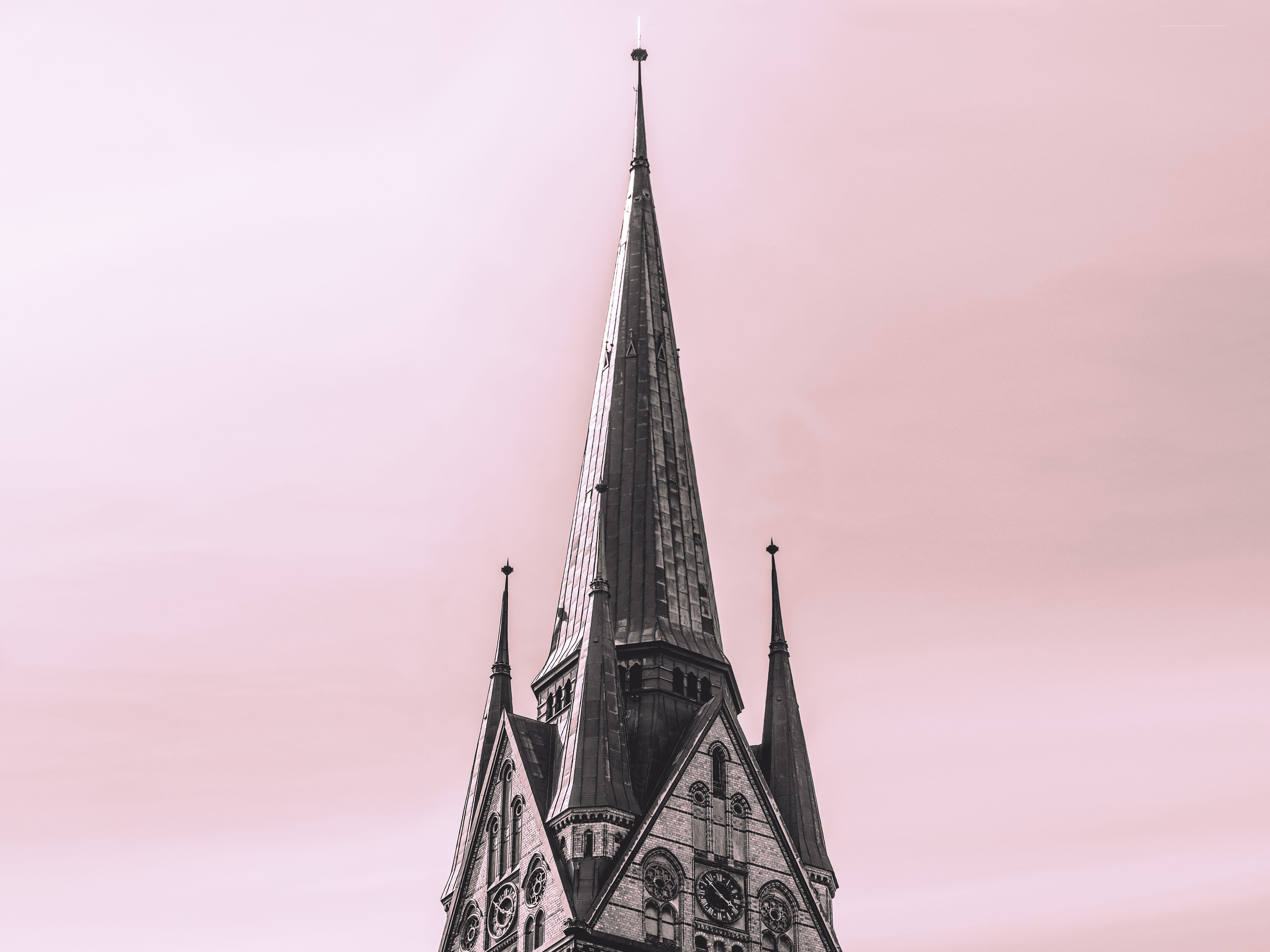 low angle view, day, built structure, spire, travel destinations, cone, history, top, nature, gothic Style, high section, tourism, roof, concrete, cathedral, HD Wallpaper