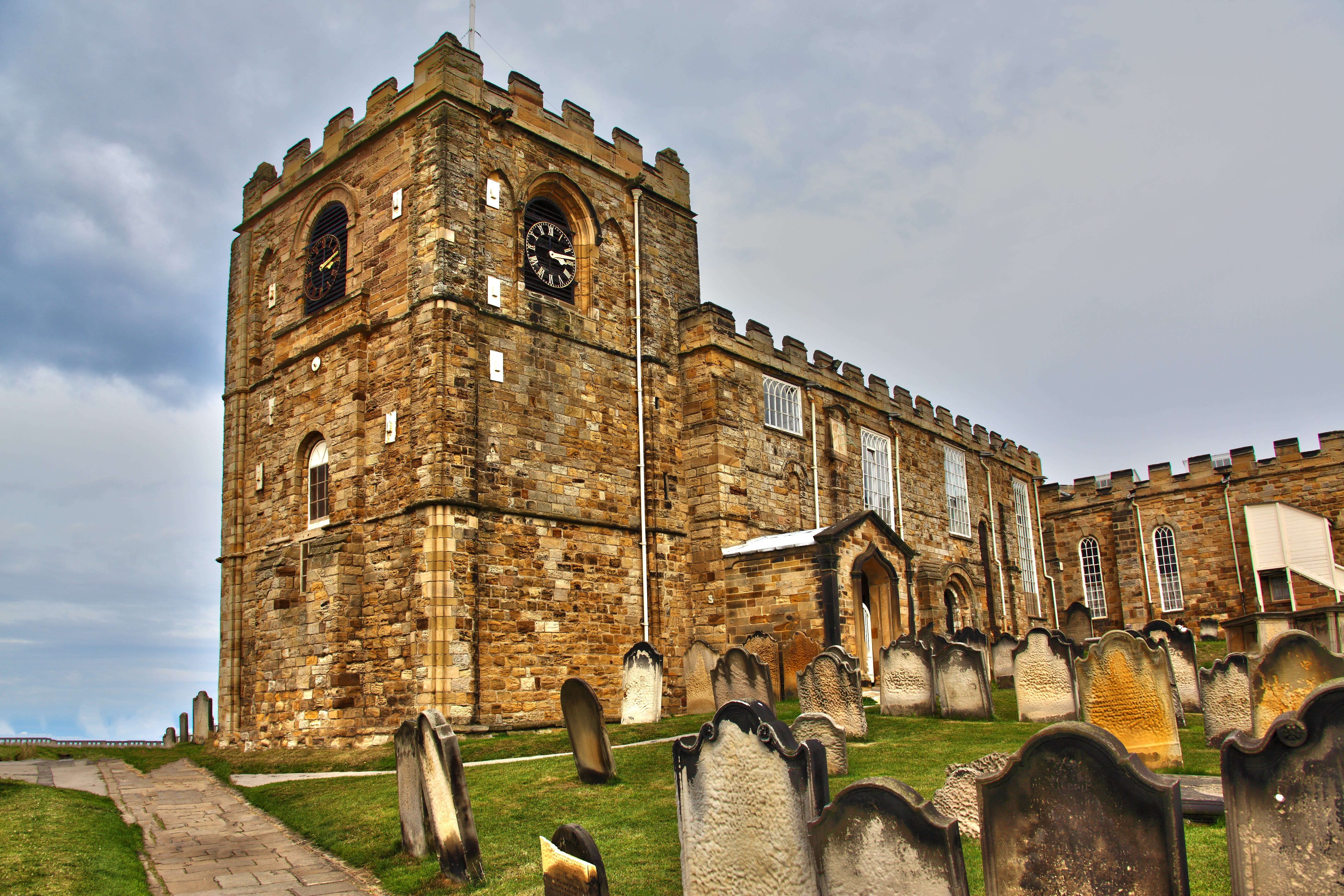 low angle view, travel destinations, history, graveyard, church, day, sky, old, nature, brick, ancient, hdr, arch, cloud - sky, gothic style, built structure, HD Wallpaper