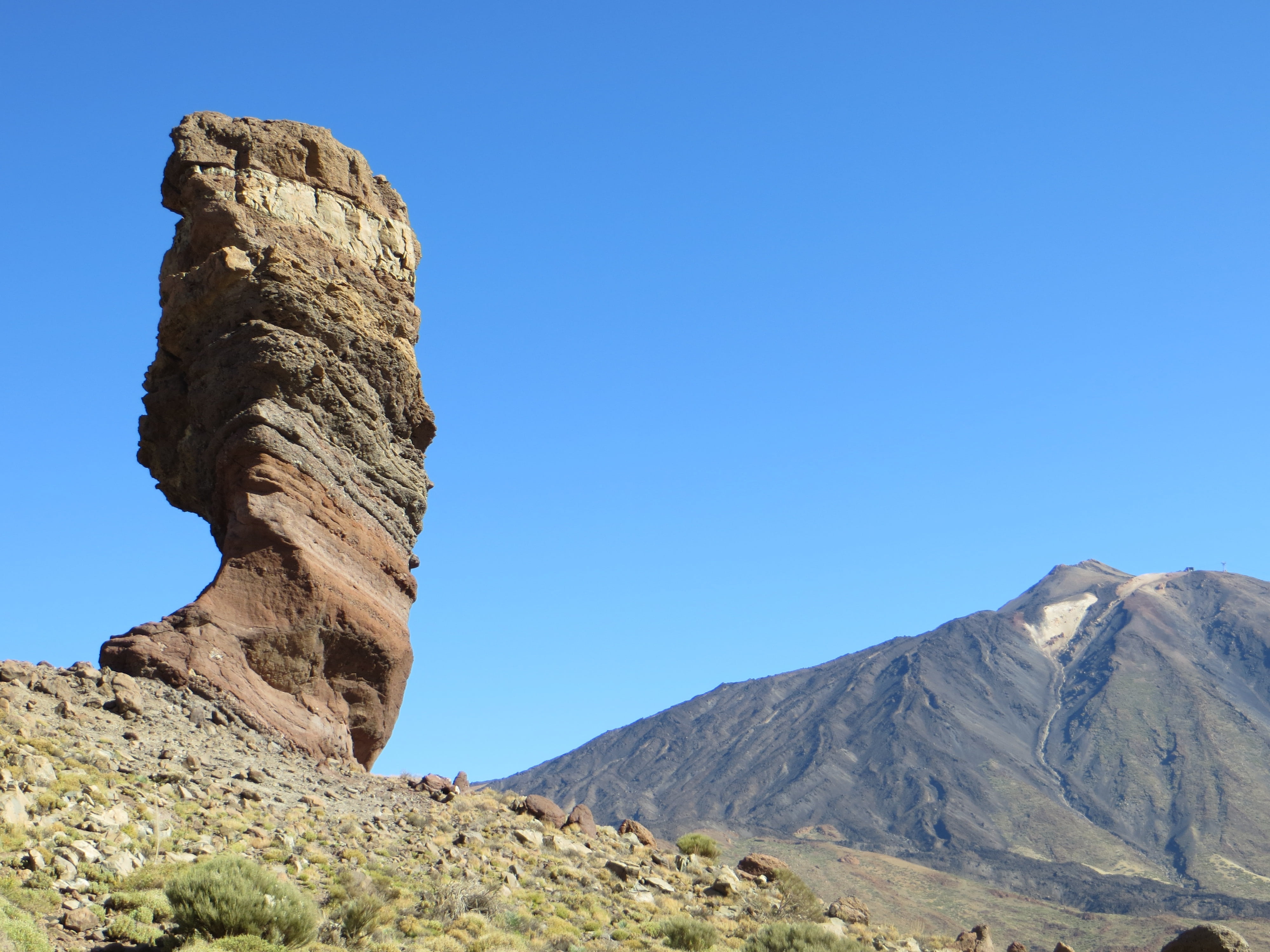 finger of god, mountain range, tenerife, outdoors, tranquil scene, solid, sky, teide national park, 4K, nature, teide, no people, scenics - nature, teyde, HD Wallpaper