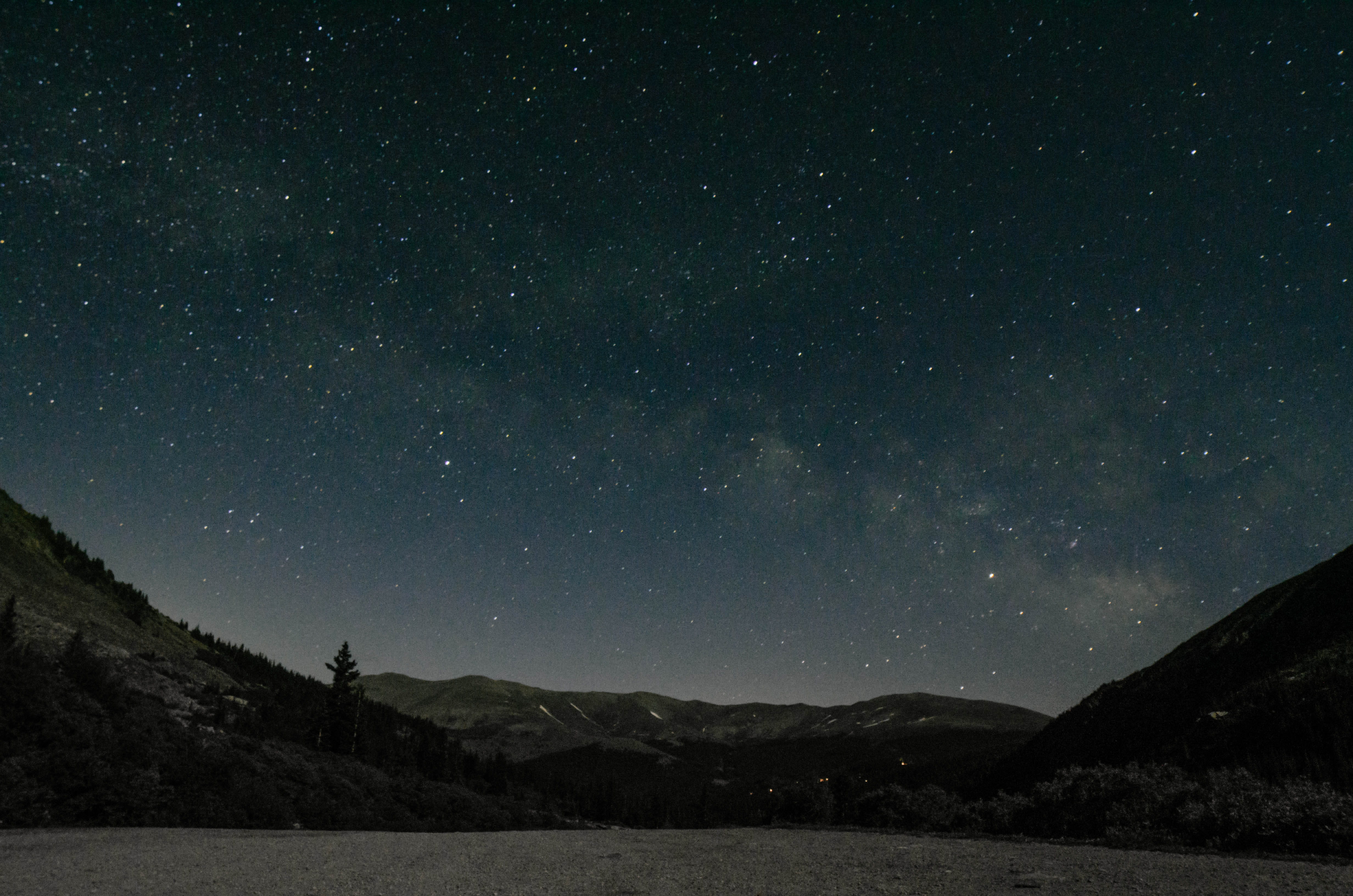 photography, tranquility, space and astronomy, galaxy, wilderness, starry sky, tree, constellation, outdoors, blue lakes trailhead, idyllic, infinity, breckenridge, HD Wallpaper