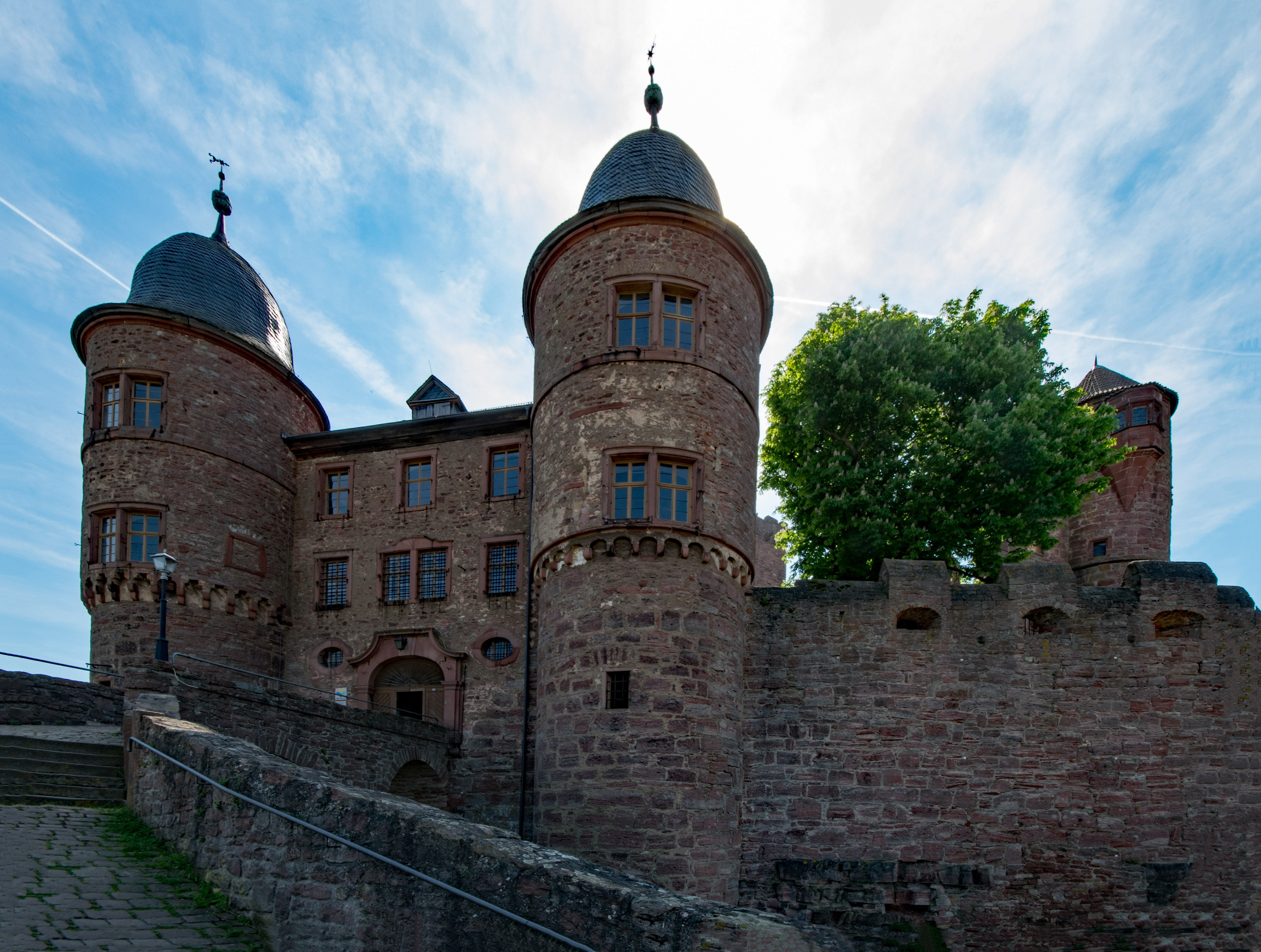 religion, stone wall, built structure, low angle view, history, building, germany, wertheim, 4K, tower, travel destinations, places of interest, height burg, HD Wallpaper