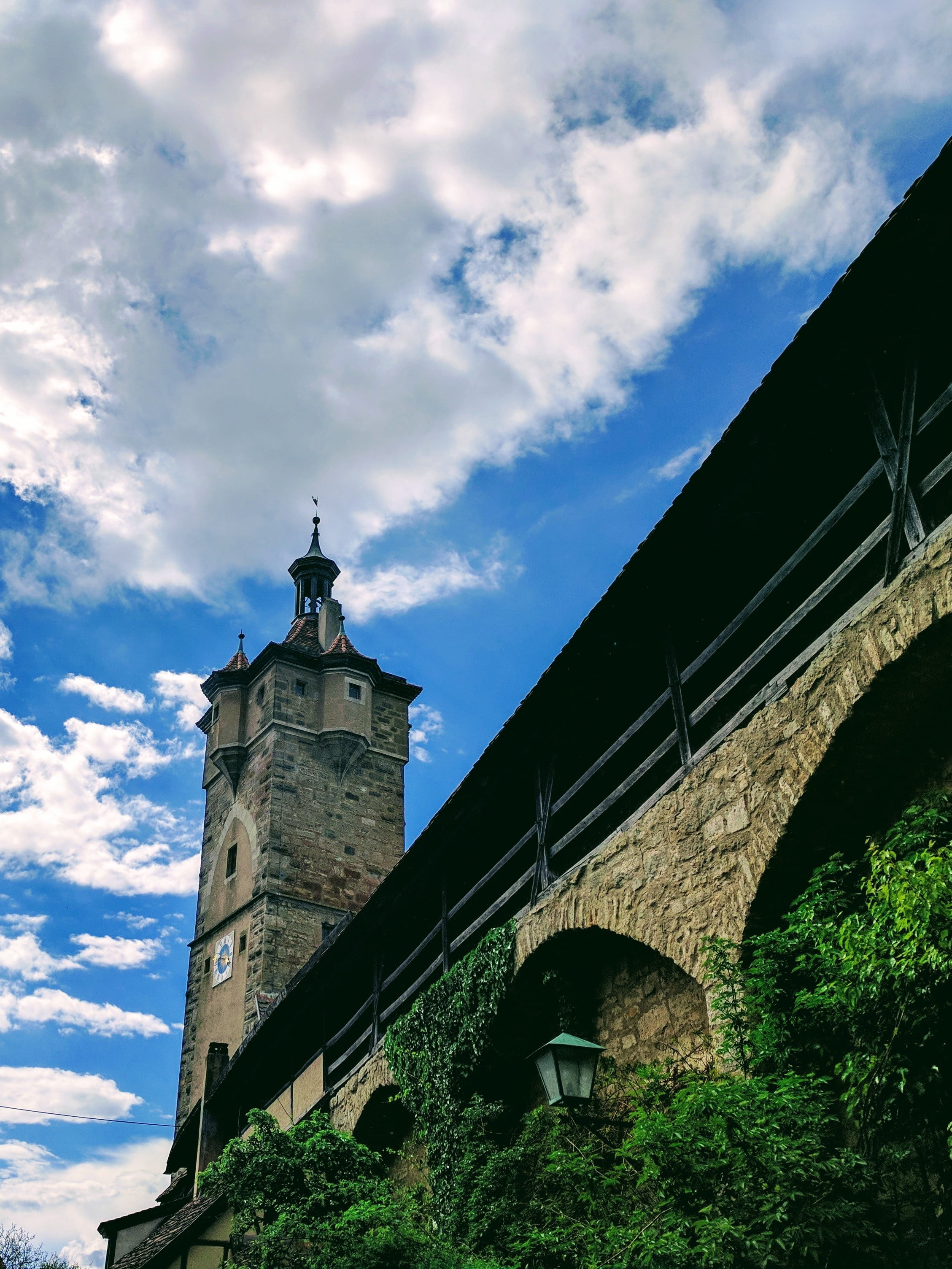 spirituality, religion, nature, building, bridge - man made structure, connection, building exterior, built structure, city wall, rothenburg of the deaf, Phone HD Wallpaper