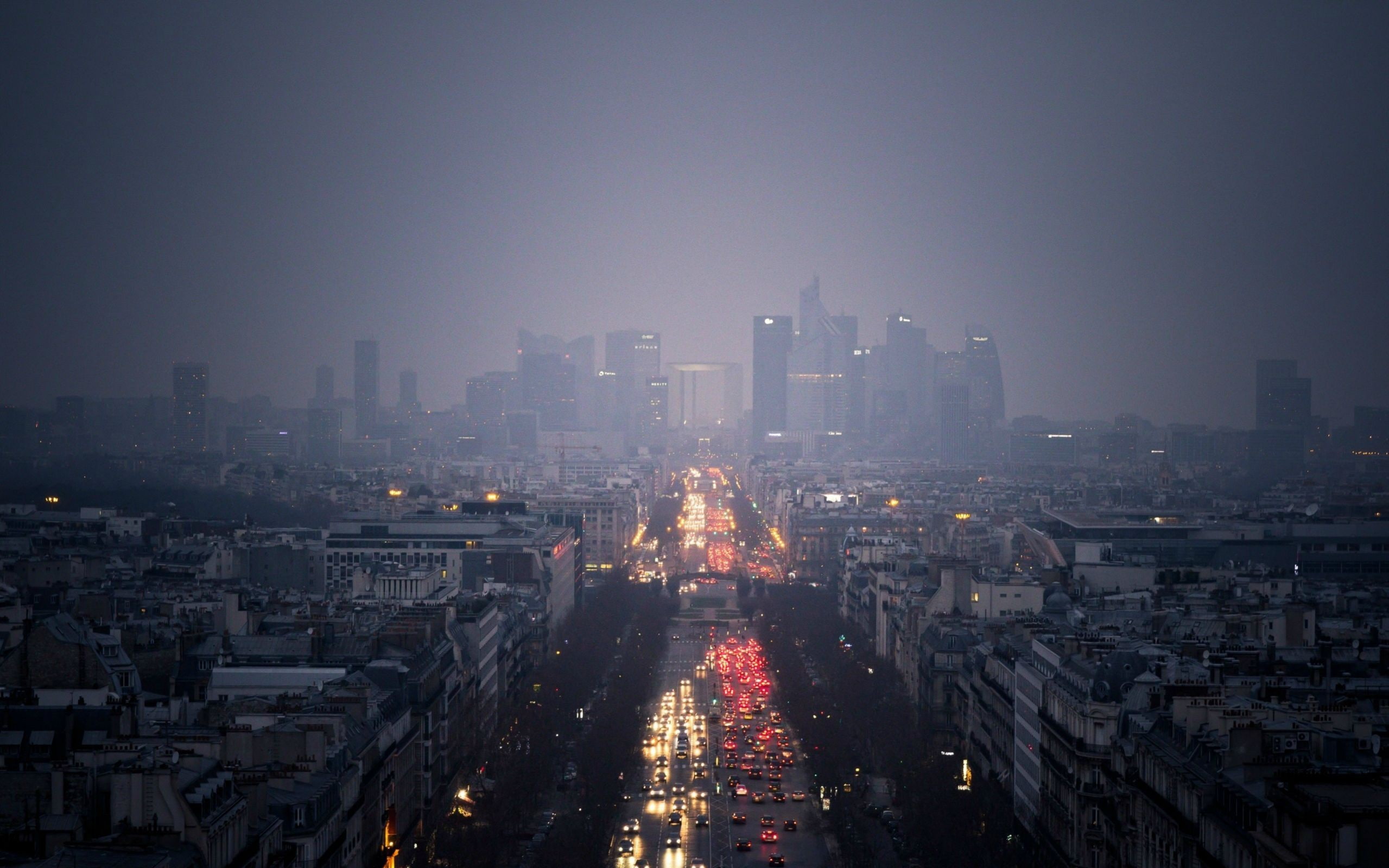 rainbows, city, France, Paris, clouds, evening, 1080P, rain, cityscape, skyscraper, lights, HD Wallpaper